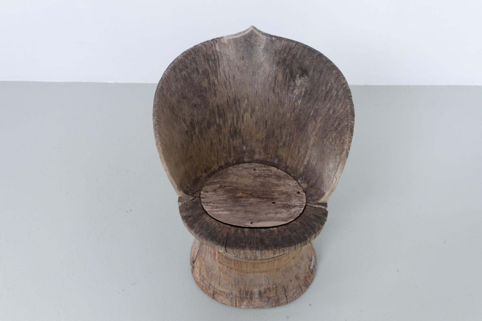 photo furniture Antique Norwegian Kubbestol (Stump Chair), With Carvings, 1800s.