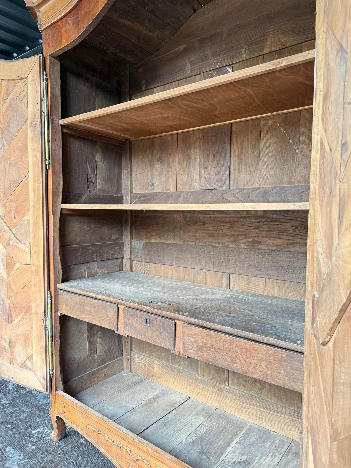 Imposing Antique French Cherrywood Armoire photo furniture