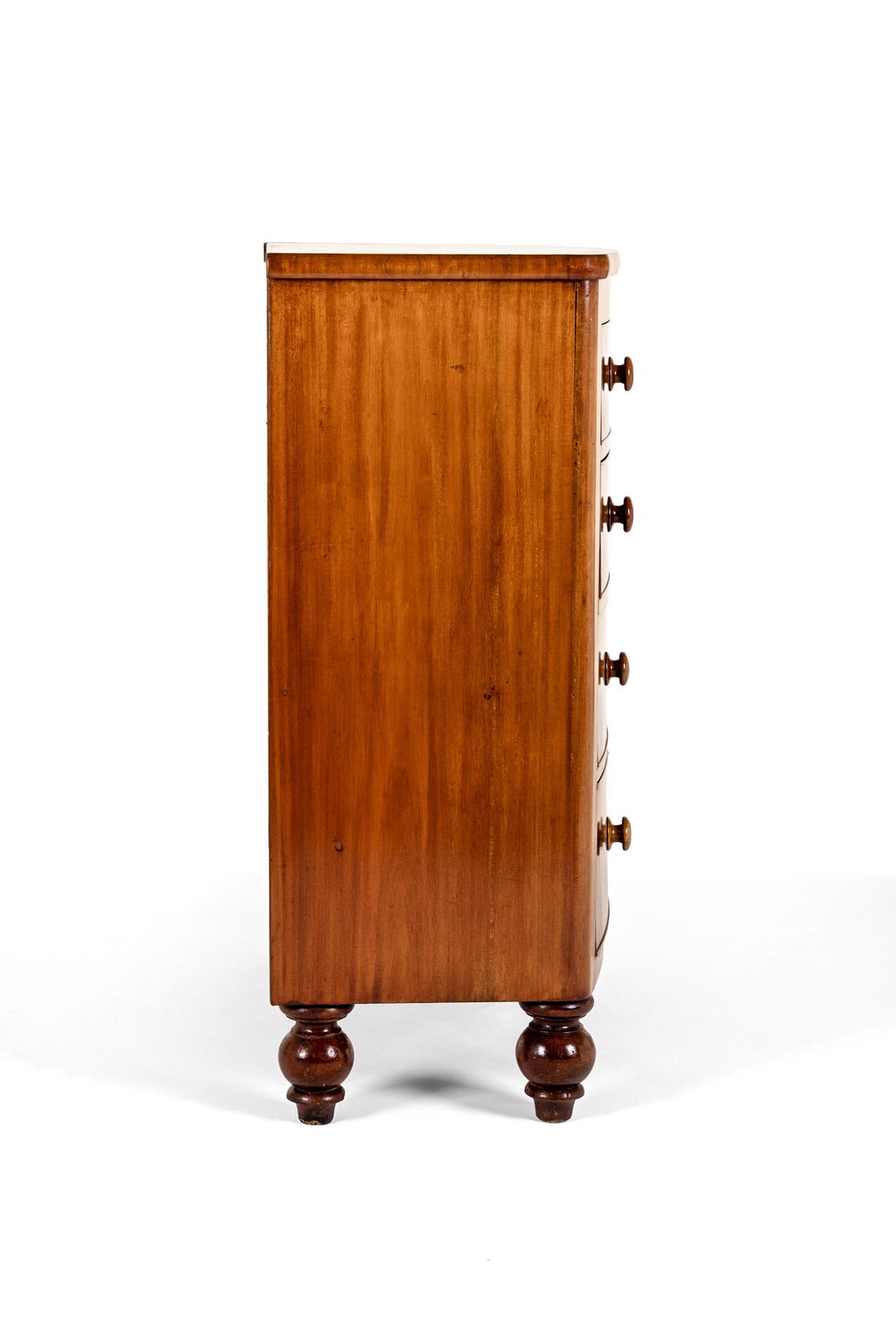 Victorian Bow Fronted Chest Of Drawers photo for sale