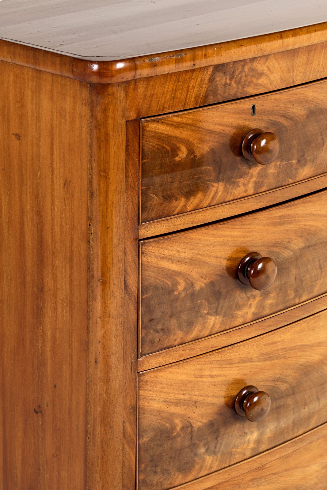 Victorian Bow Fronted Chest Of Drawers photo 1118.0