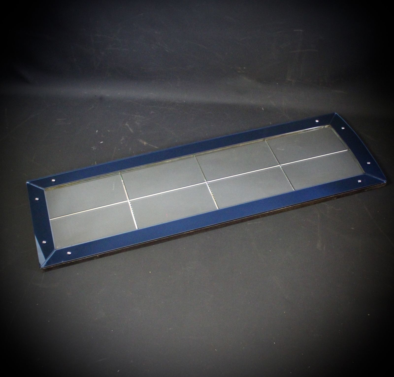 Art Deco Cobalt Blue Framed Wall Mirror photo vinterior