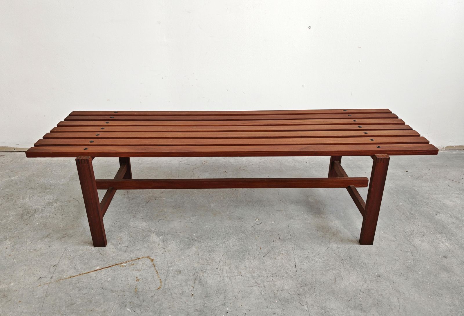 Mid Century Modern Bench In Solid Teak, Denmark 1960s photo furniture