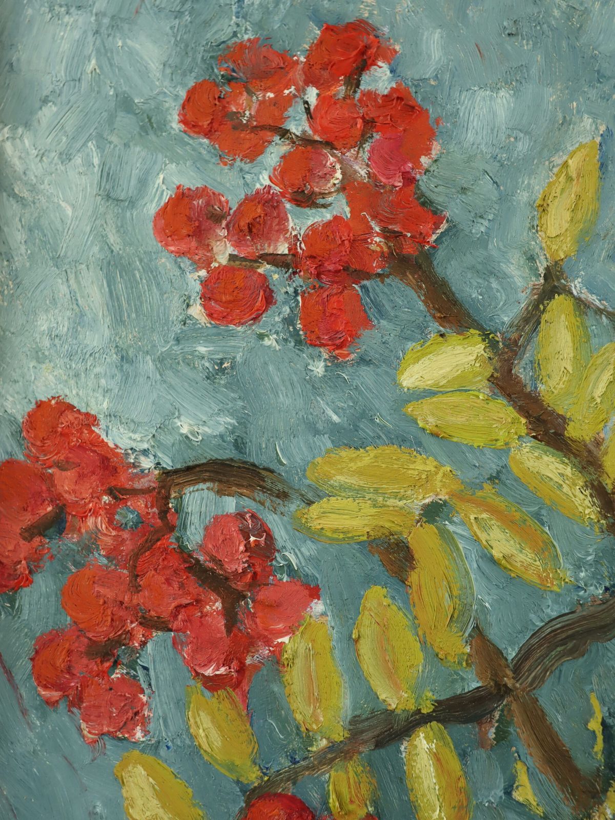 photo for sale Oil Painting Red Rowan Berries