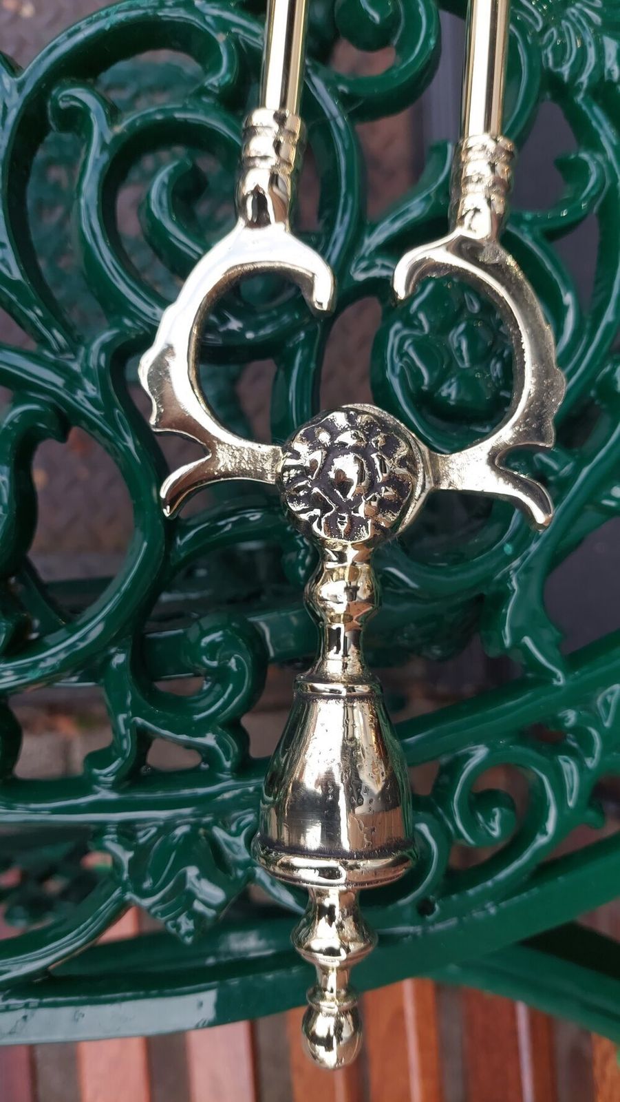 Victorian Brass Set Of Three Fire Irons photo 285.0