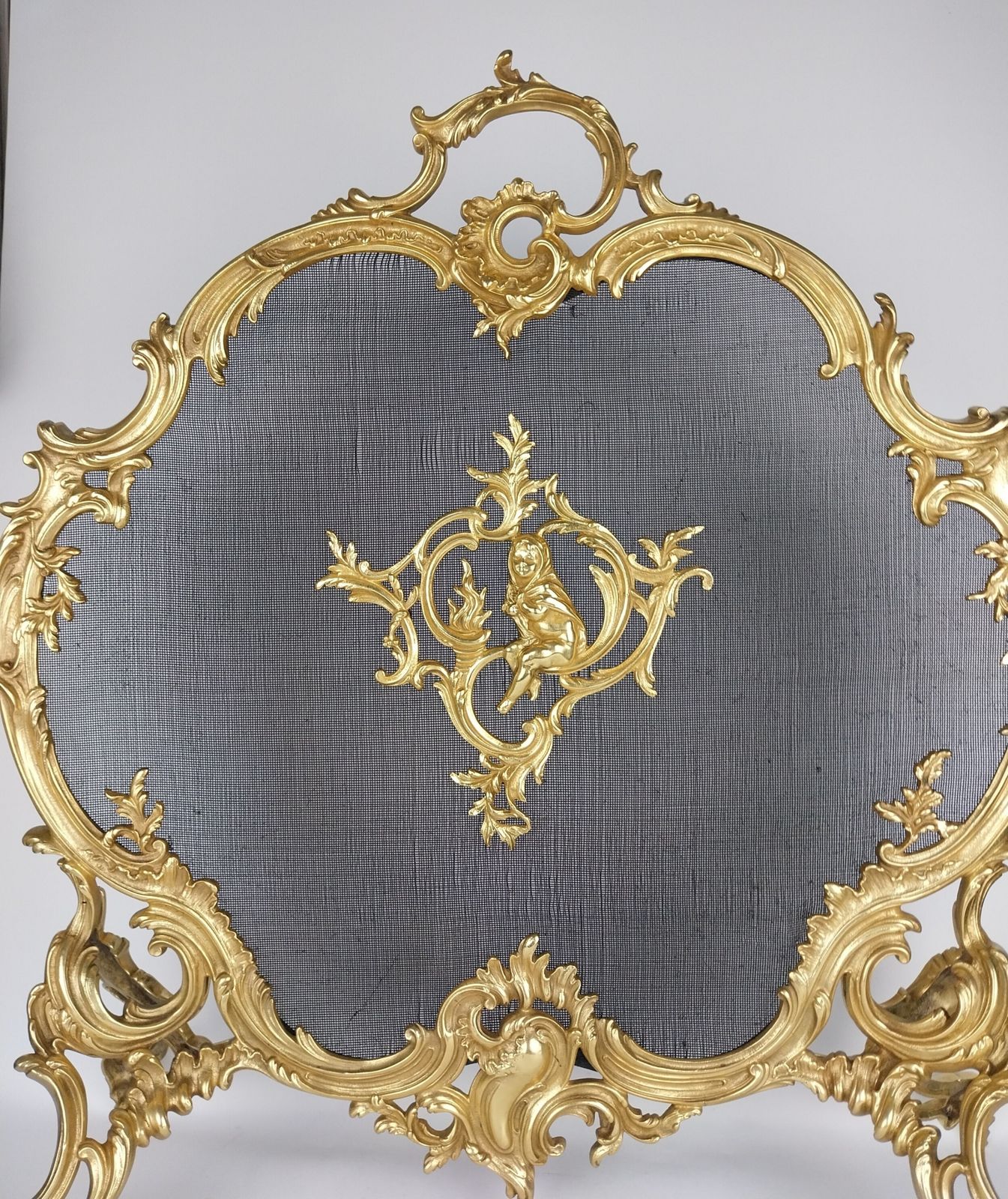 photo furniture Gilt Bronze Fire Screen, 1900s