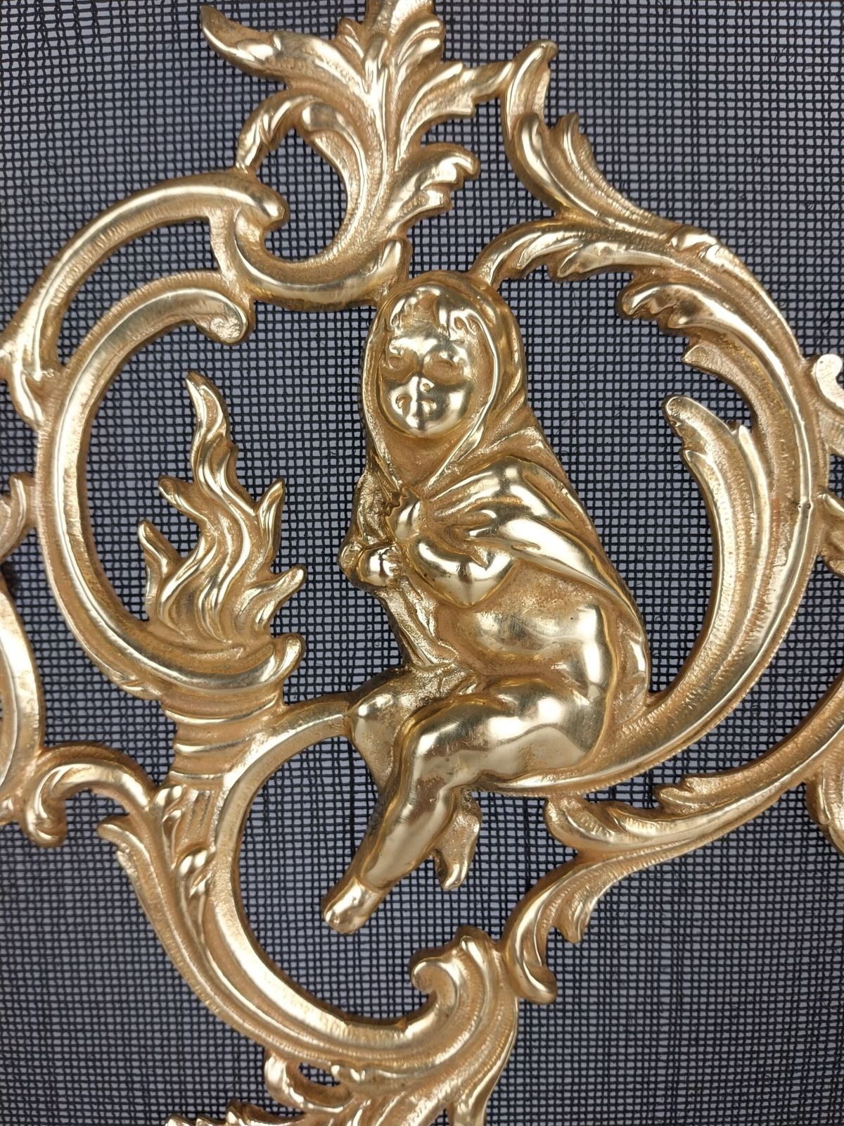 photo vinterior Gilt Bronze Fire Screen, 1900s