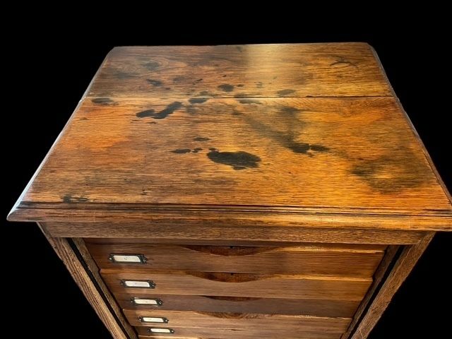 photo furniture Early 20th. Century 9 Drawer Oak Cabinet