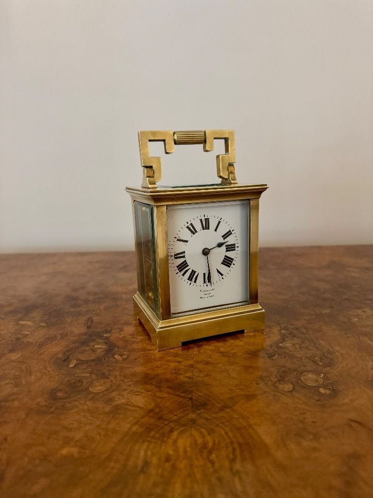 Outstanding Quality Antique French Brass Striking Carriage Clock photo for sale