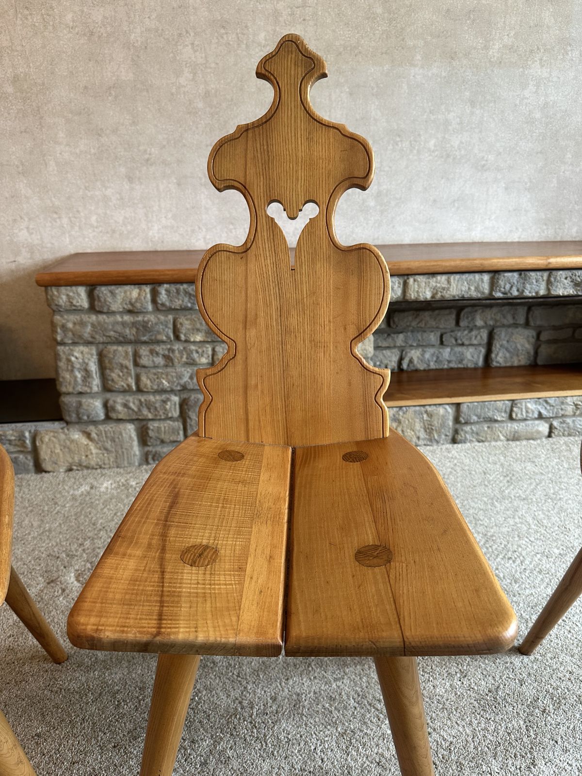 Mid Century Dining Set Of Highly Sought After Tyrollean Design And Highly Sought After. photo vinterior