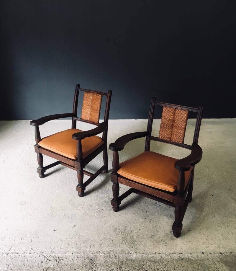 Mid Century Modernist Arm Chair Set By Francis Jourdain, France 1940's photo vinterior