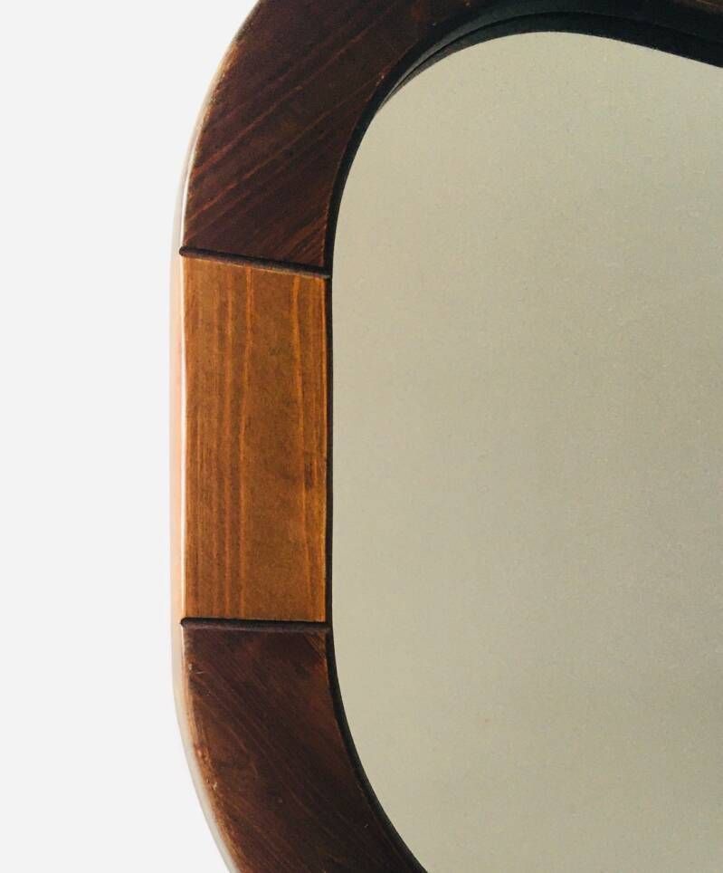 photo furniture Finja Spiegel In Gebeitst Grenenhout Van Ikea, Jaren 1970