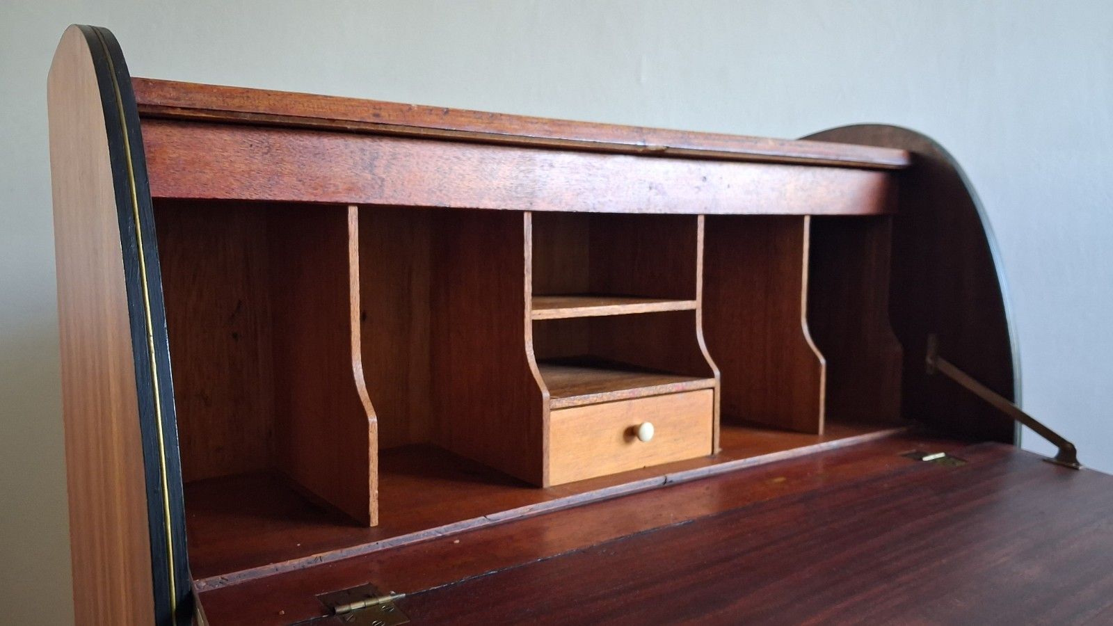 1960's Danish Mid Century Teak Drop Leaf Writing Bureau /Desk photo for sale