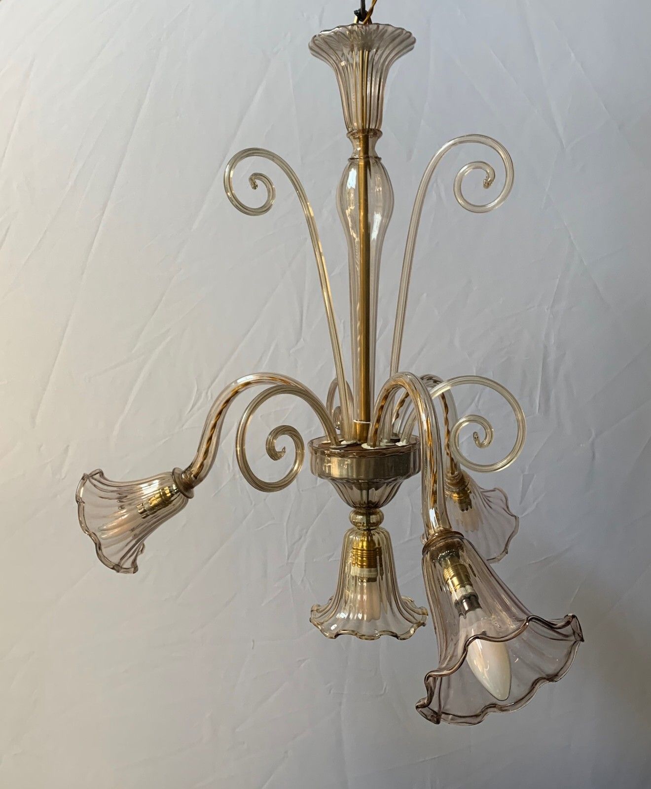 Cappellin Venini 1930 Murano Glass Chandelier photo Lighting