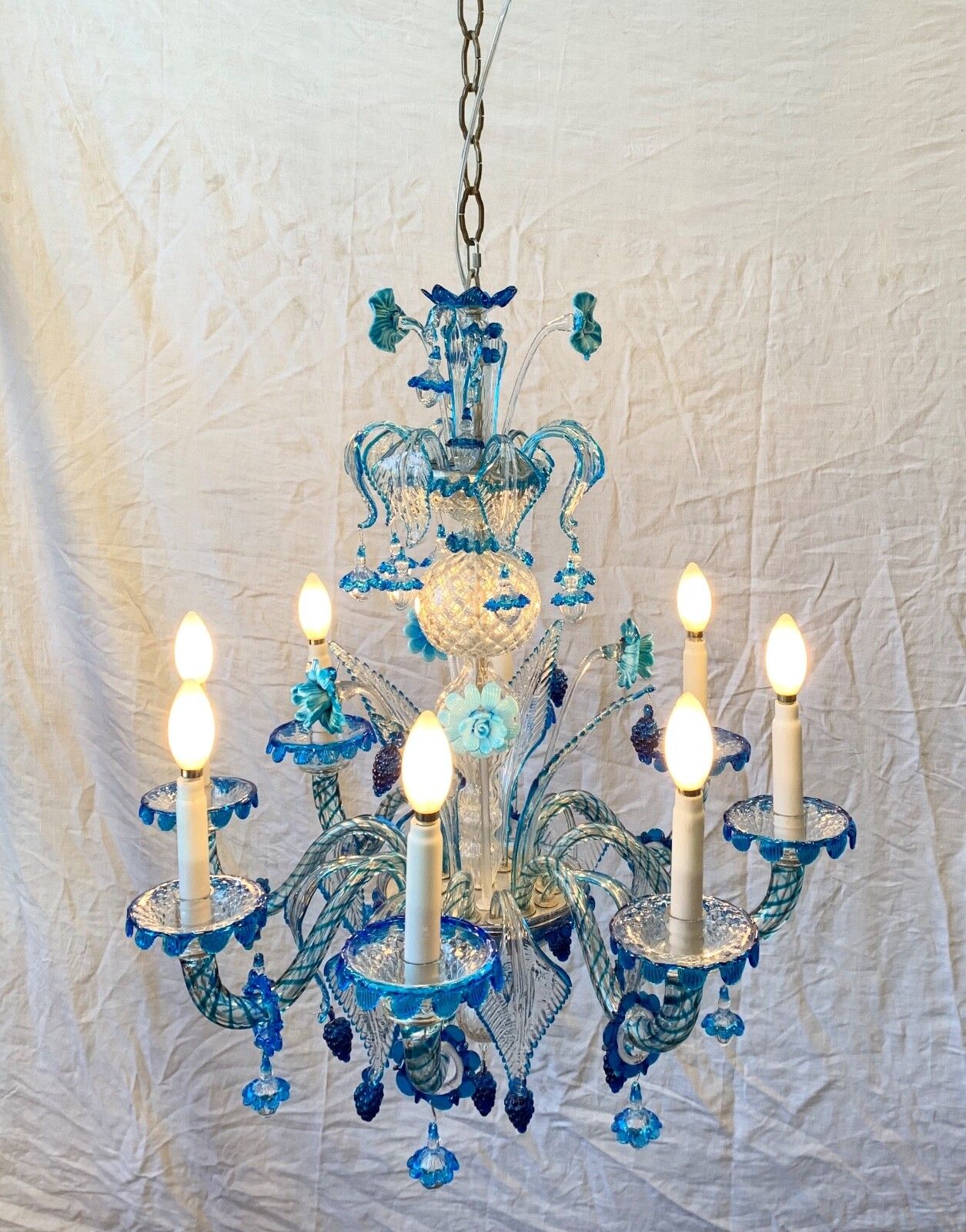 Vintage Murano Glass Chandelier Company A.V.E.M. photo for sale