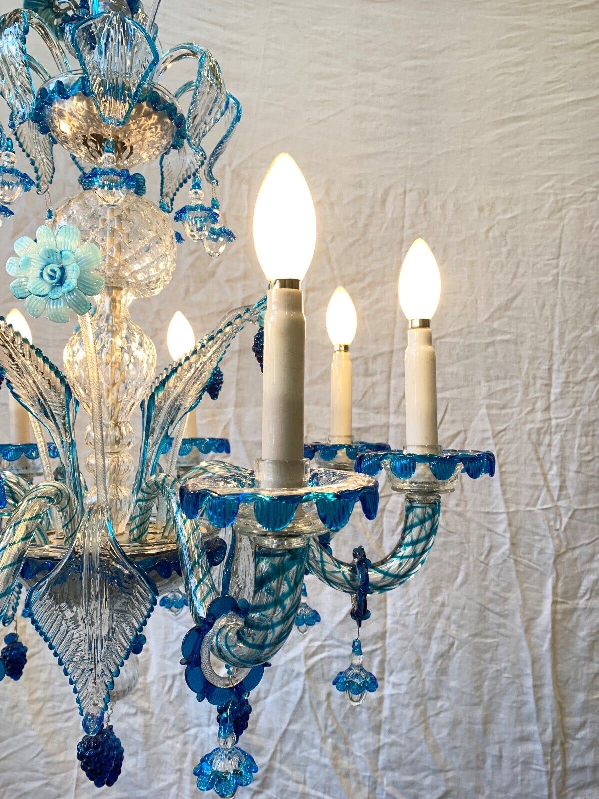 Vintage Murano Glass Chandelier Company A.V.E.M. photo Lighting