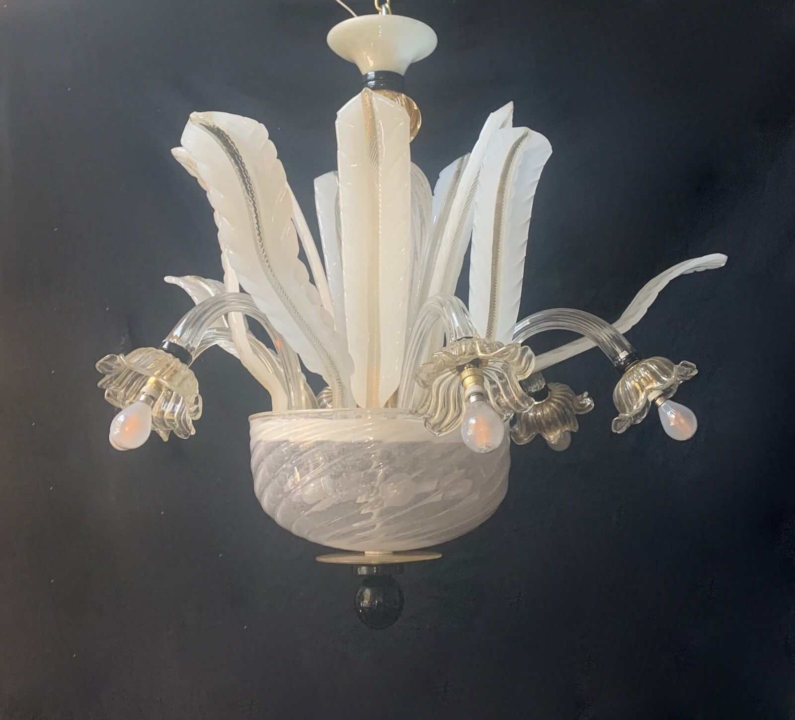 Murano Glass Chandelier Attributed To Seguso 1960 Vintage Made In Italy photo furniture