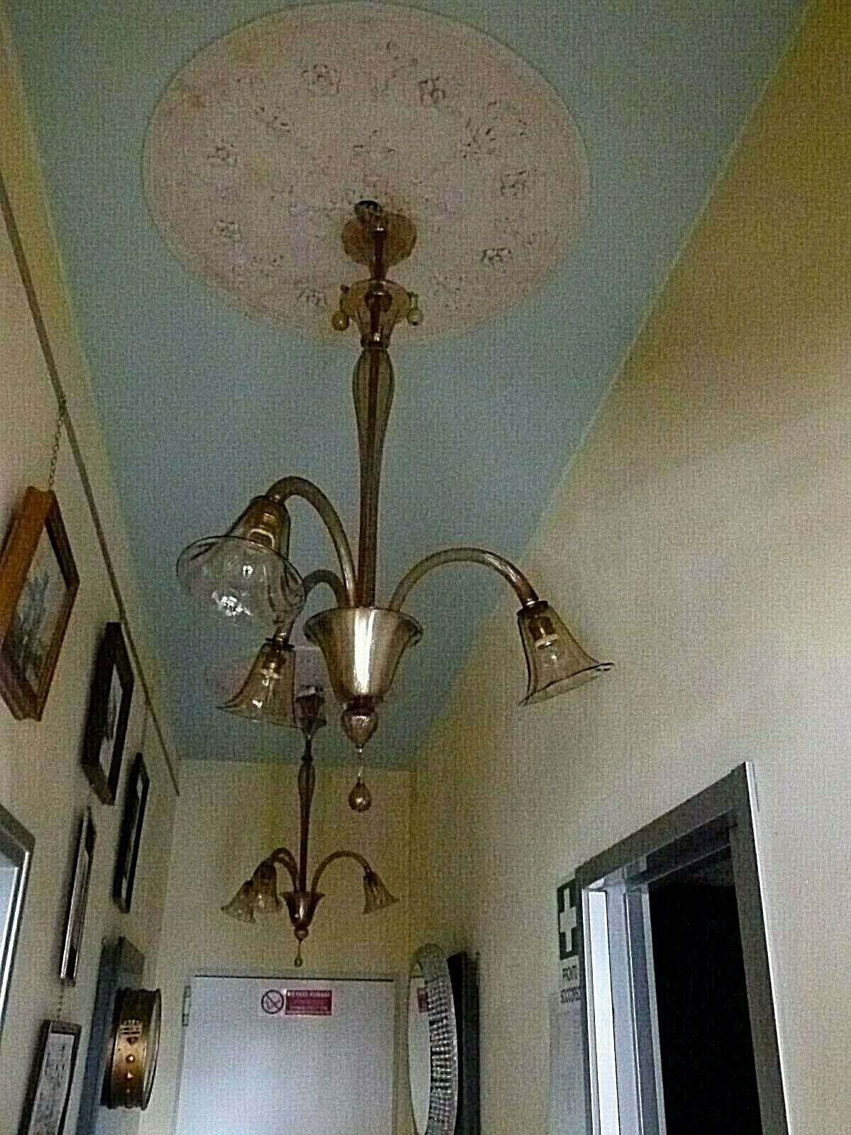 Pair Of Chandeliers Venini Rare And Original (Read Well) Chandelier Venini 1920
