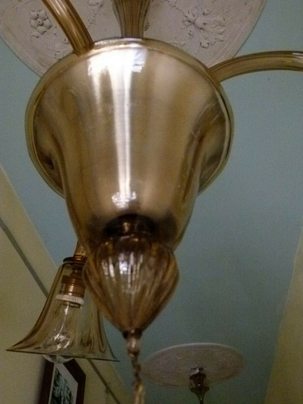 photo for sale Pair Of Chandeliers Venini Rare And Original (Read Well) Chandelier Venini 1920