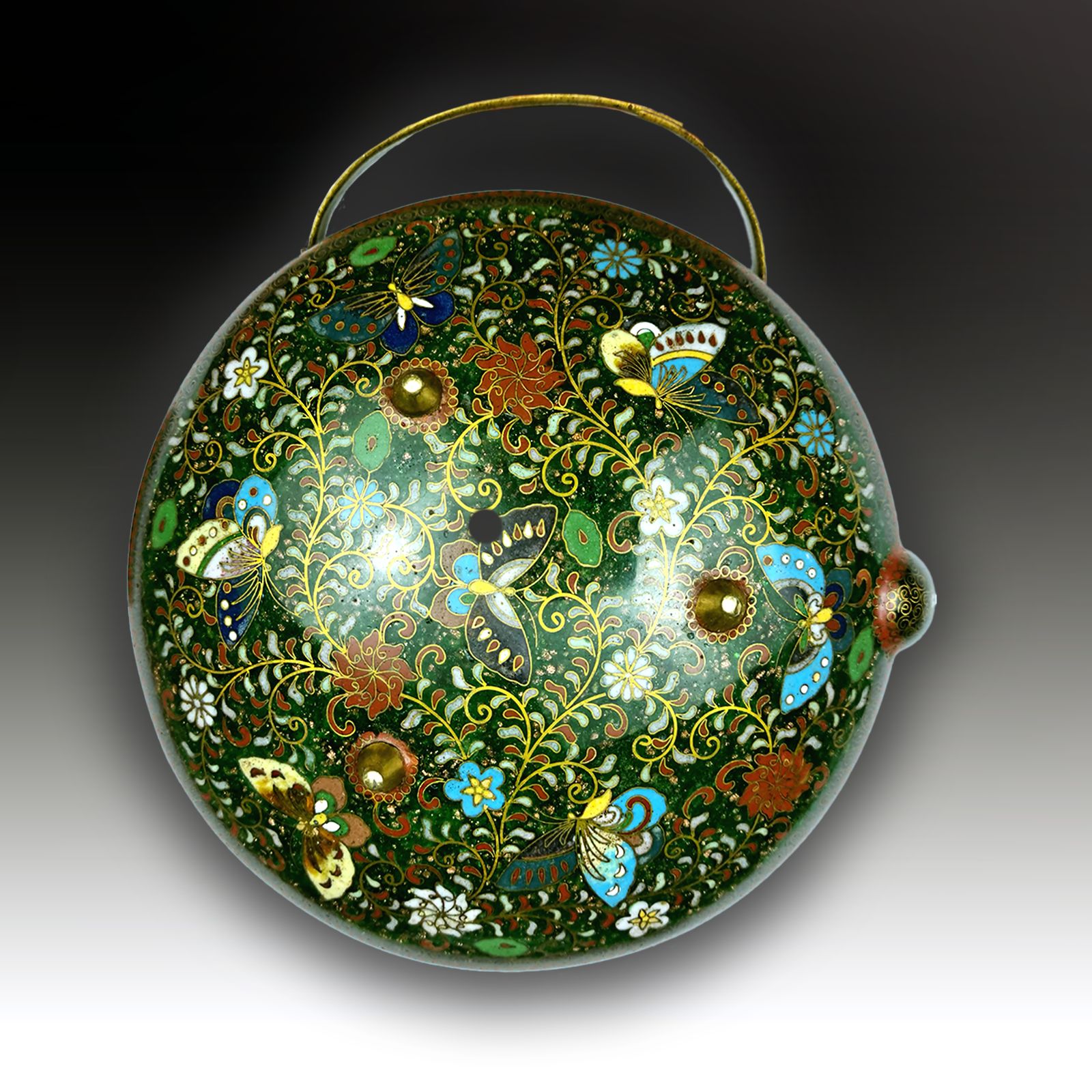 Japanese Cloisonne Sake Pot Attrib. Takahara Komajiro  Meiji Outstanding Quality photo vinterior