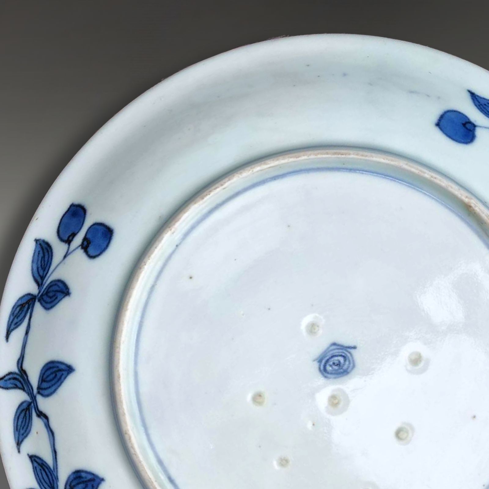 Japanese Kakiemon Early 1700's  Unusual Cobalt Blue/W  Rare And Magnificent 22cm photo vintage