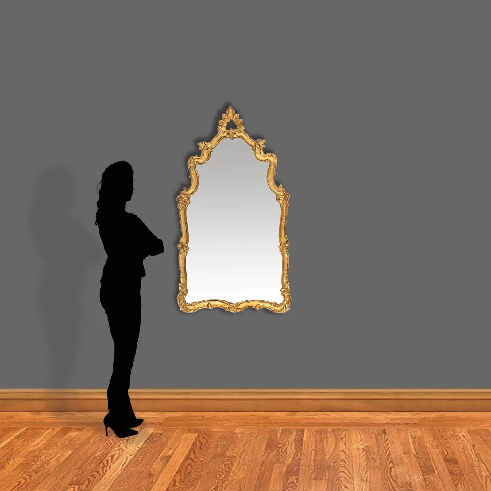 Rococo Revival Large Venetian Gilded Mirror Very Decorative 128cm X 74cm photo 675.0