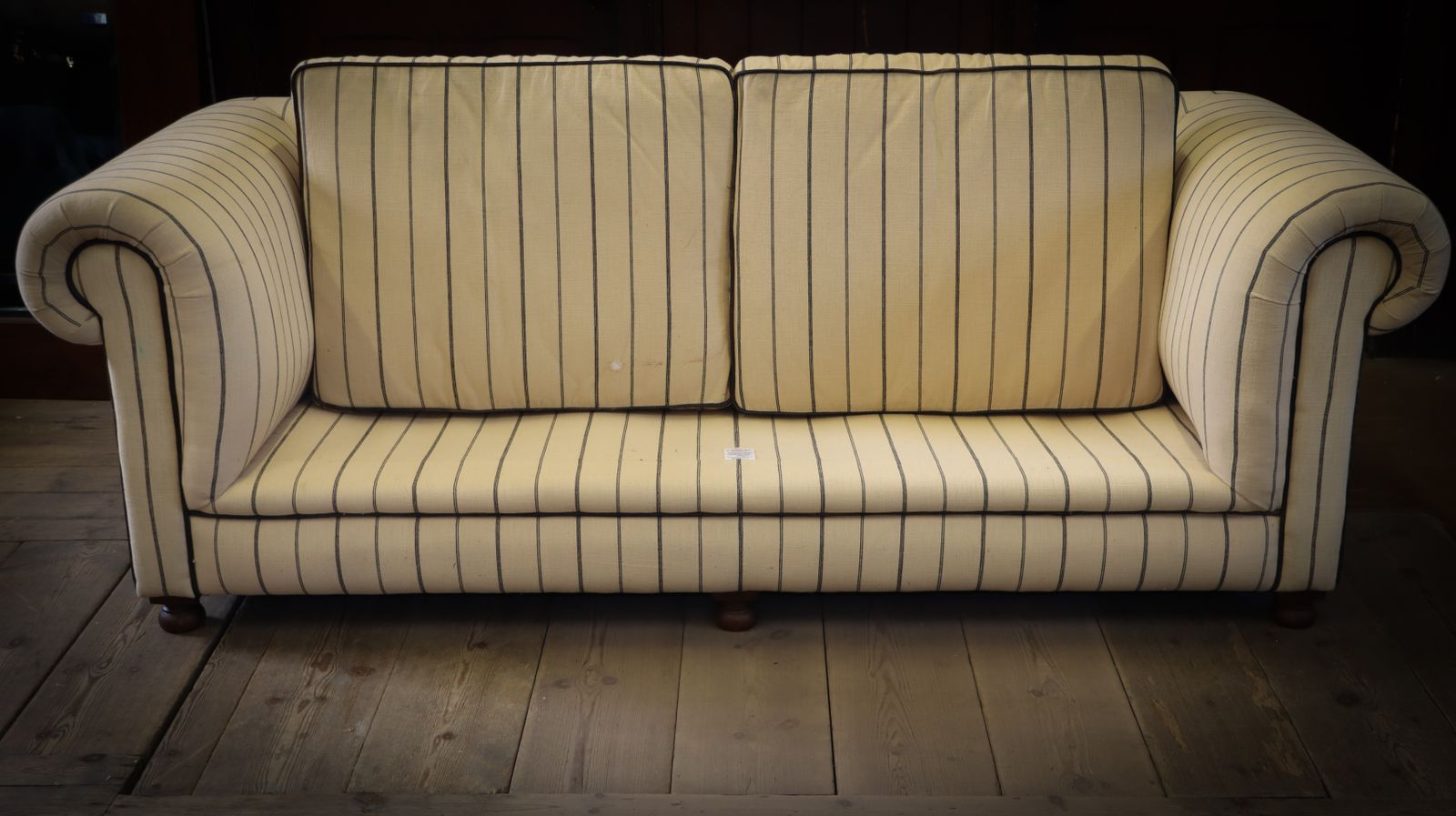 photo buy Superb Timothy Oulton Westminster Feather 2.5 Seater Leather Sofa Nautical Linen