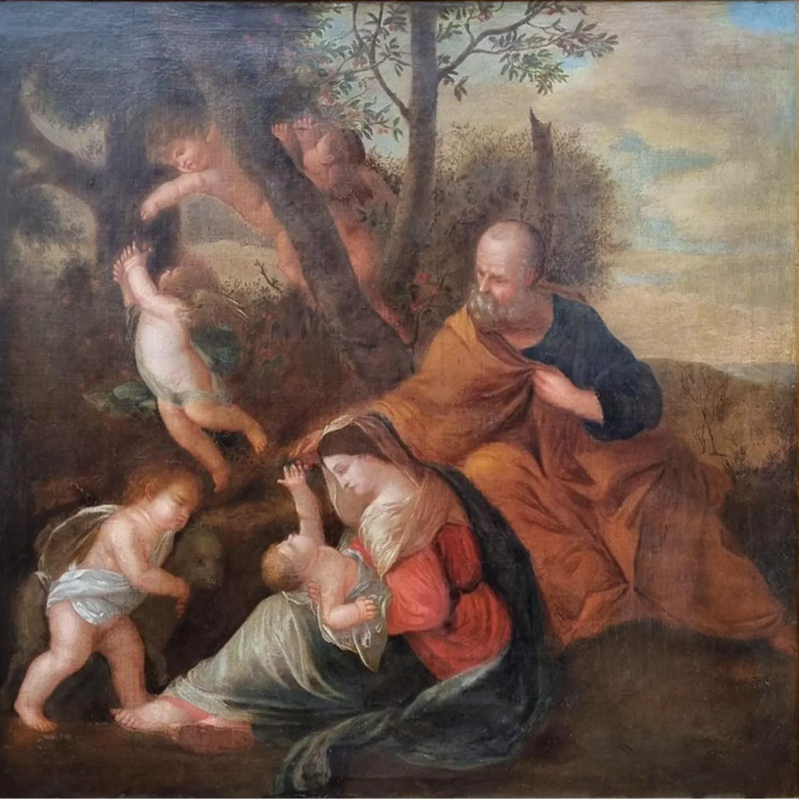 Old Master Painting  Circle Of Karel Philips Spierincks (1600 1639)  105cm H photo furniture