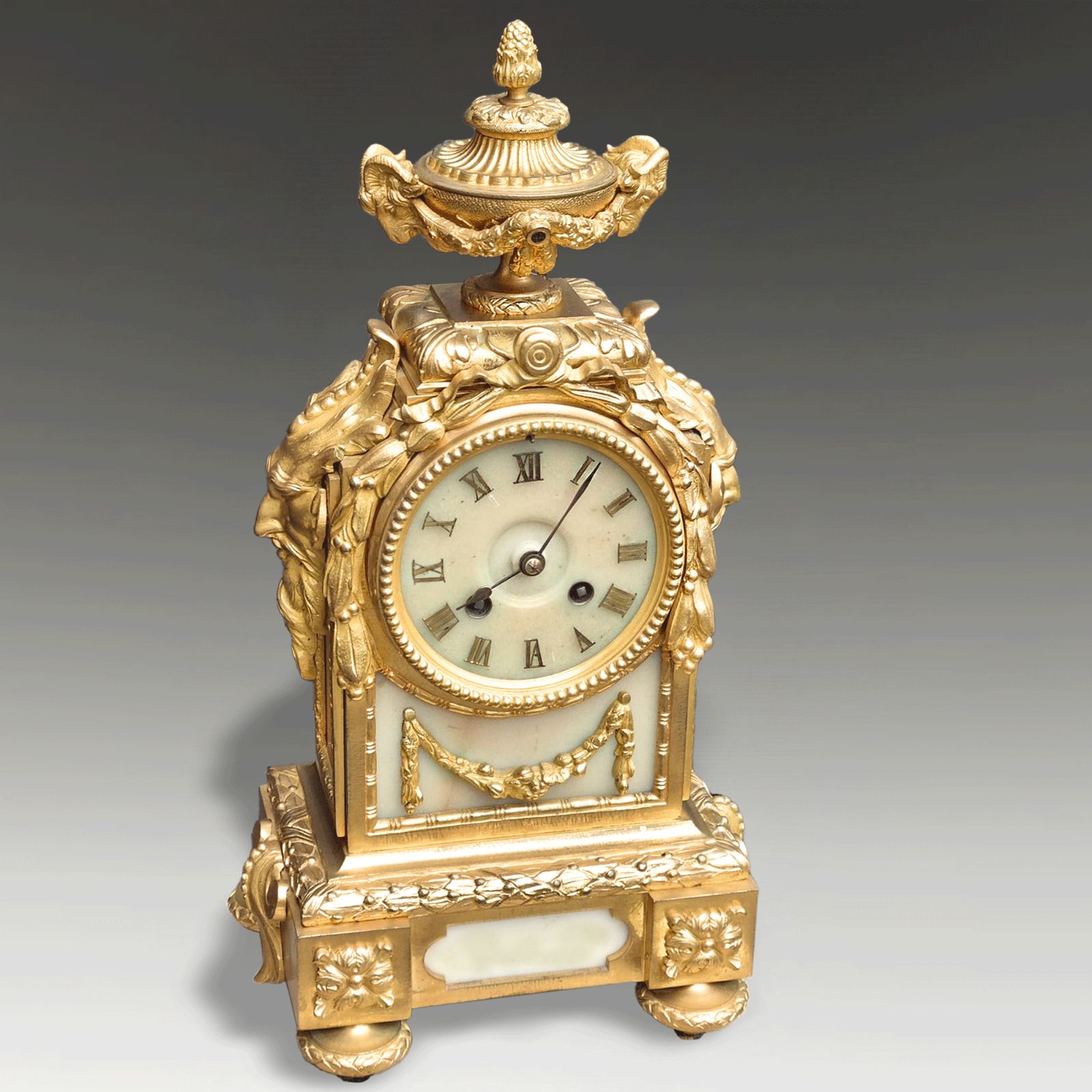 French Ormolu Bronze & Onyx Mantel Clock Magnificent Vincenti Paris C1869  38cmh photo furniture