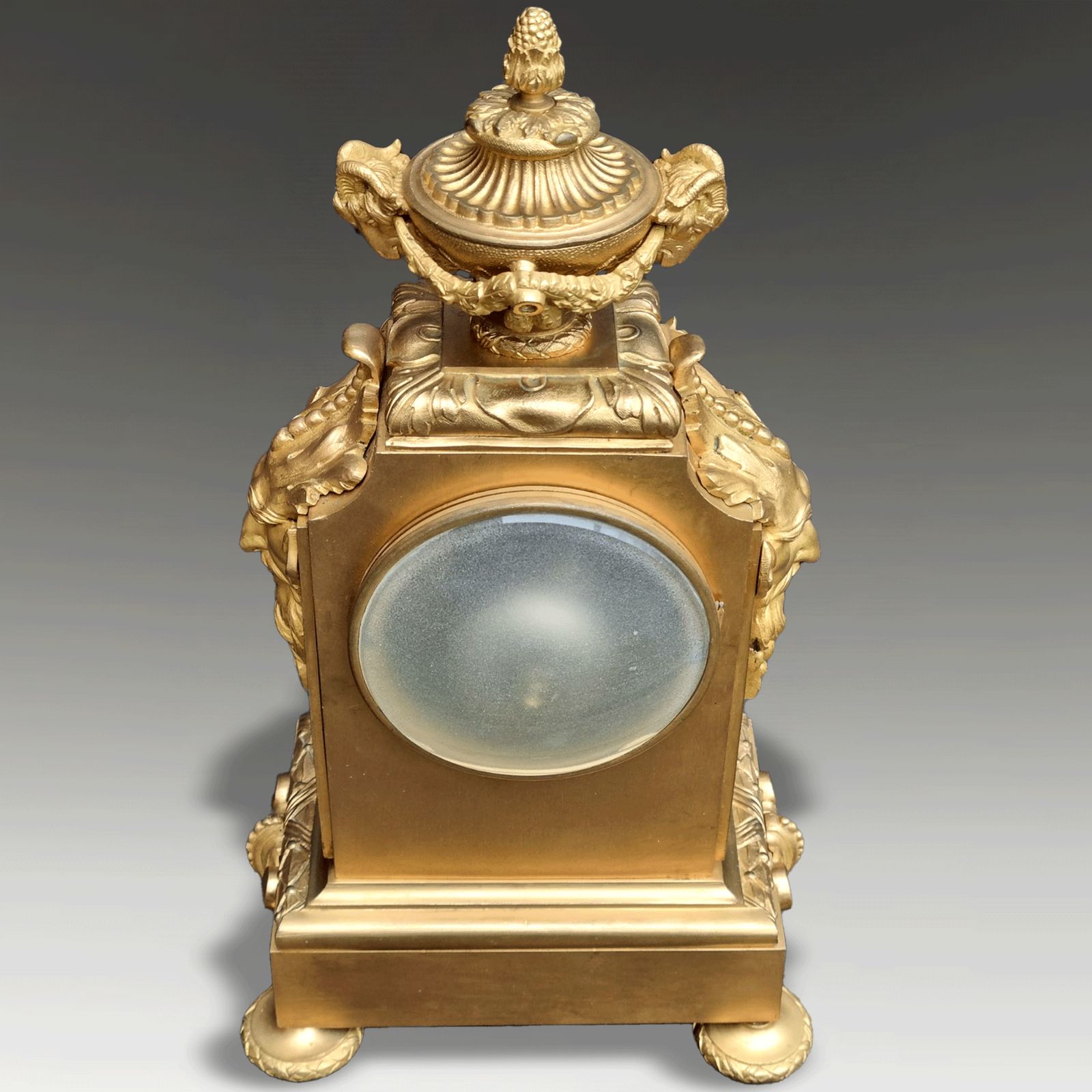 French Ormolu Bronze & Onyx Mantel Clock Magnificent Vincenti Paris C1869  38cmh photo vinterior