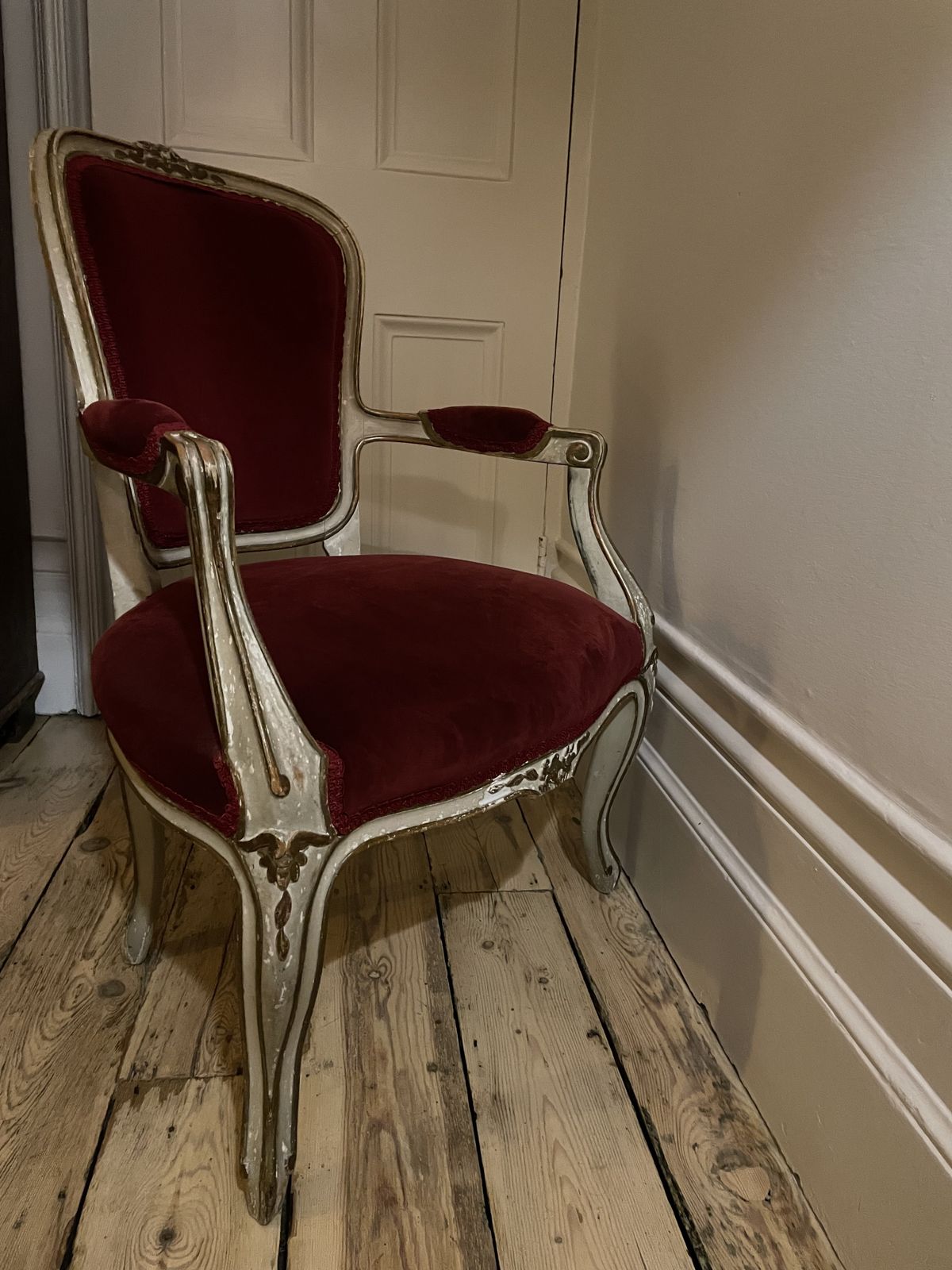 Pair Of Red Velvet Vintage Chairs photo Furniture