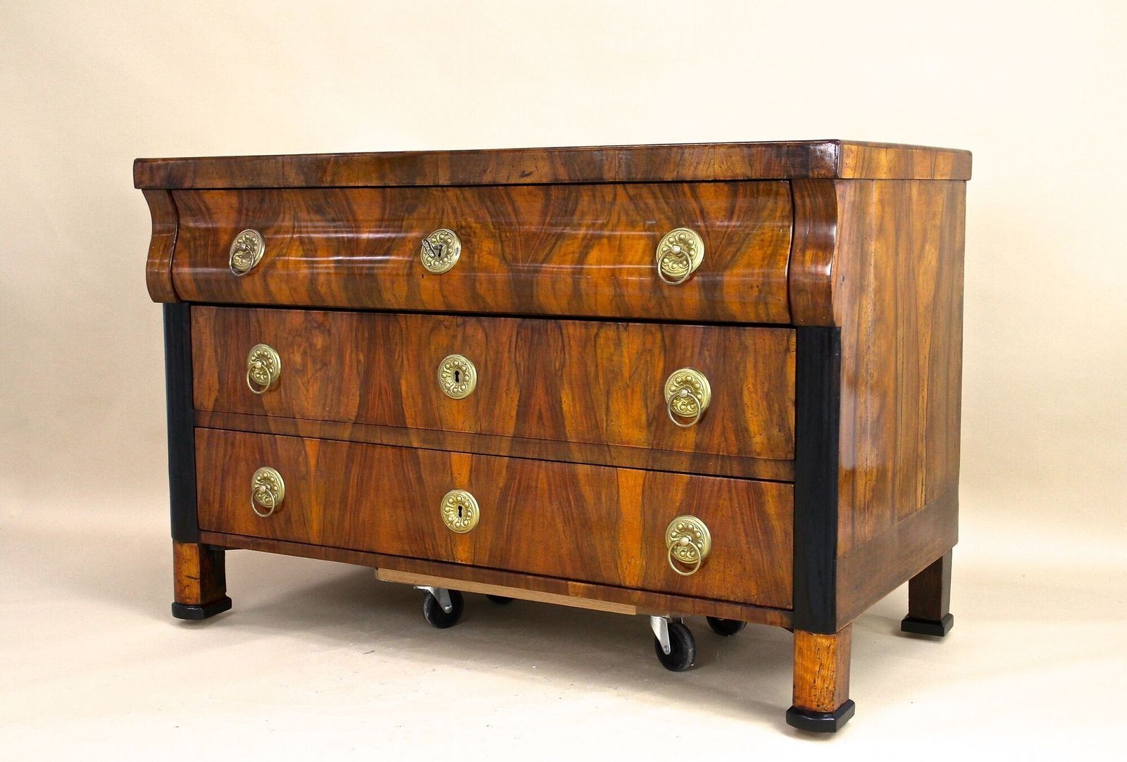 photo buy 19th Century Biedermeier Chest Of Drawers/ Commmode, Hand Polished, At Ca. 1825