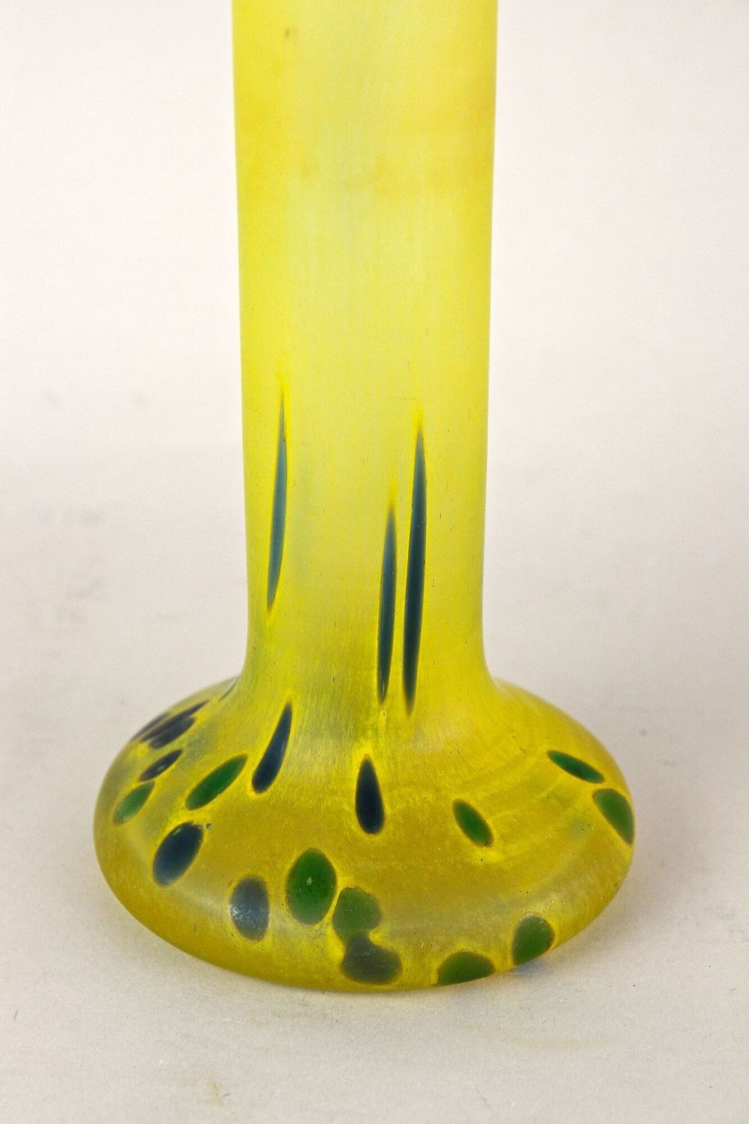 20th Century Yellow Art Nouveau Vase, Bohemian Glass, Cz Ca. 1910 photo buy