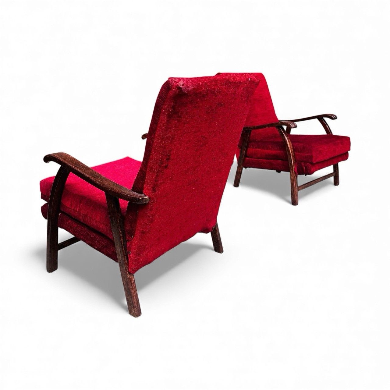 Pair Of Antique Oak Armchairs Art Deco C1930s Superior Quality photo vinterior