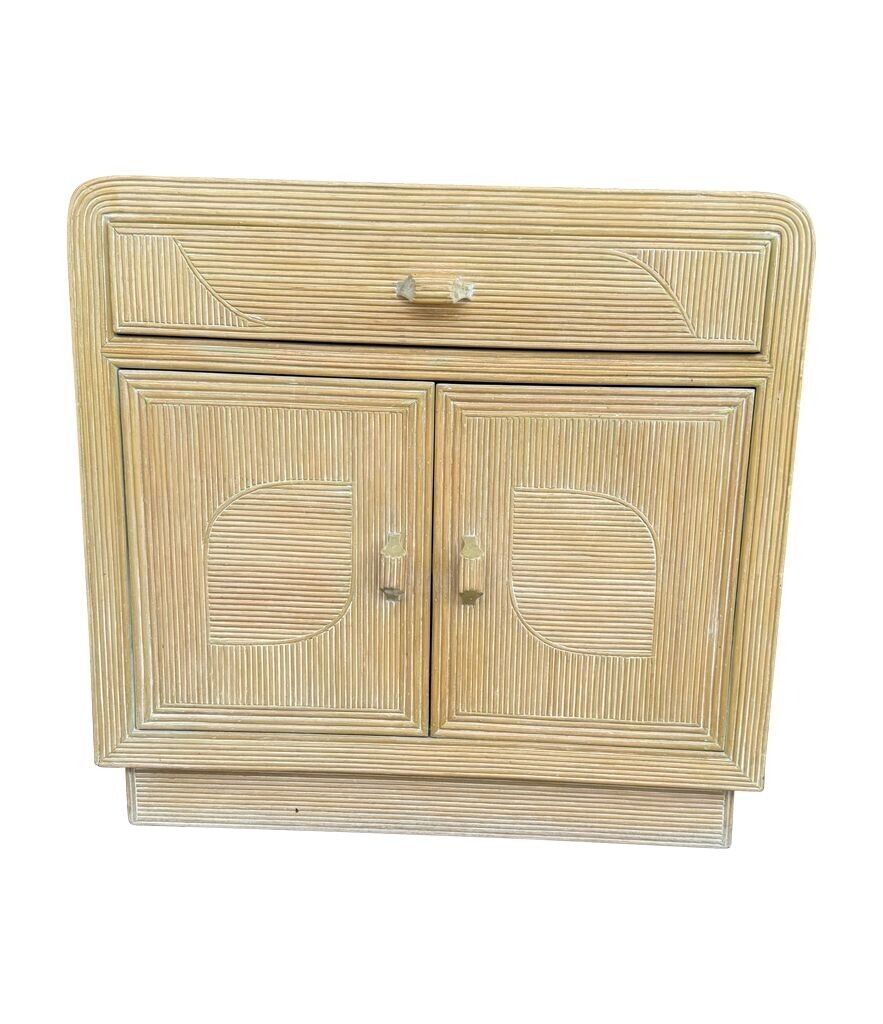 An Italian 1970s Pencil Reed Bamboo Cabinet By Vivai Del Sud photo vinterior