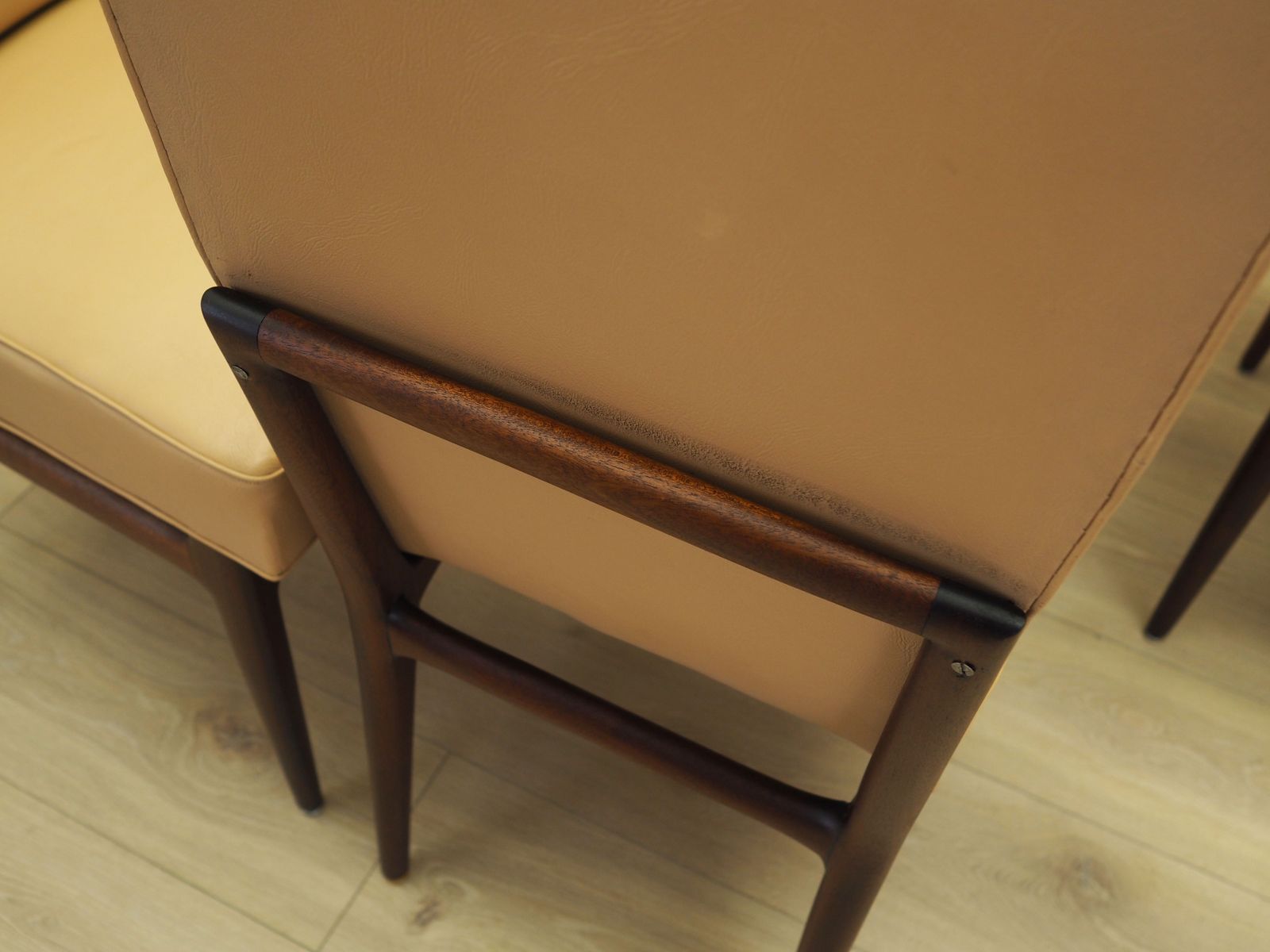 photo for sale Set Of Six Mahogany Chairs, Italian Design, 1960s, Production: Italy