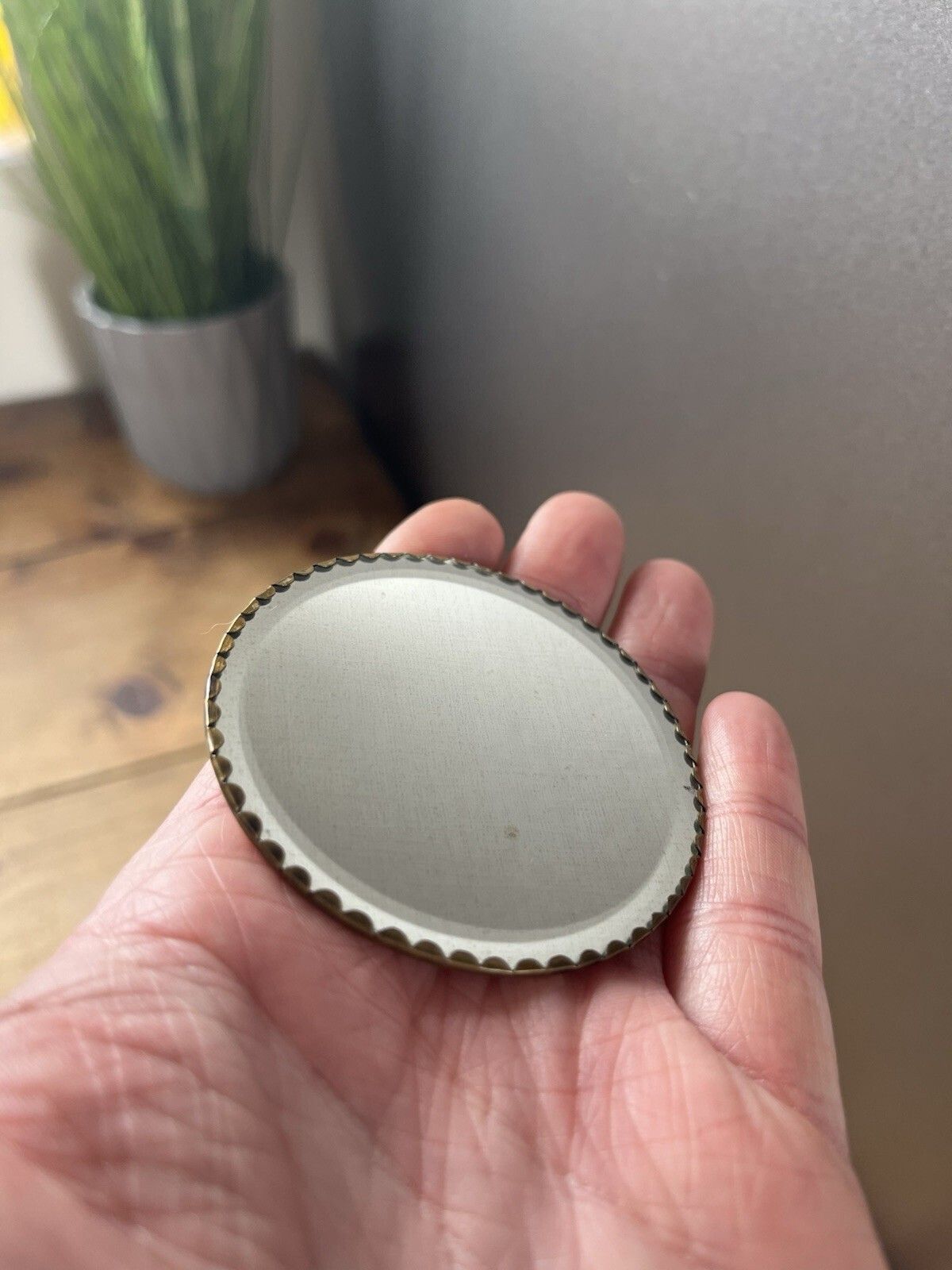 Rare Antique Brass Dom Zu Koln Cologne Cathedral Germany Souvenir Pocket Mirror photo buy