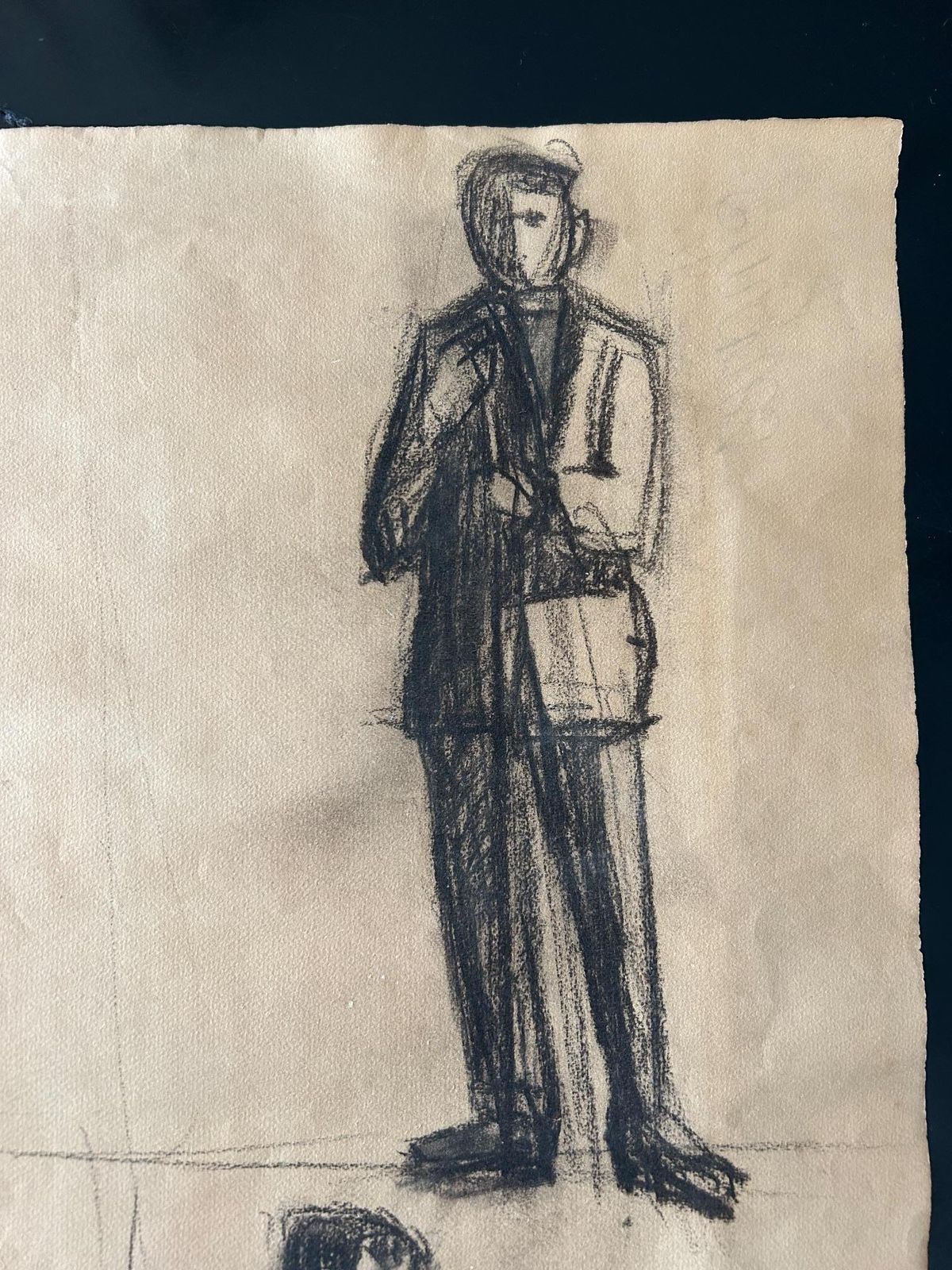Art Set Of 3 Sketch Plates Of Men, 1924 photo