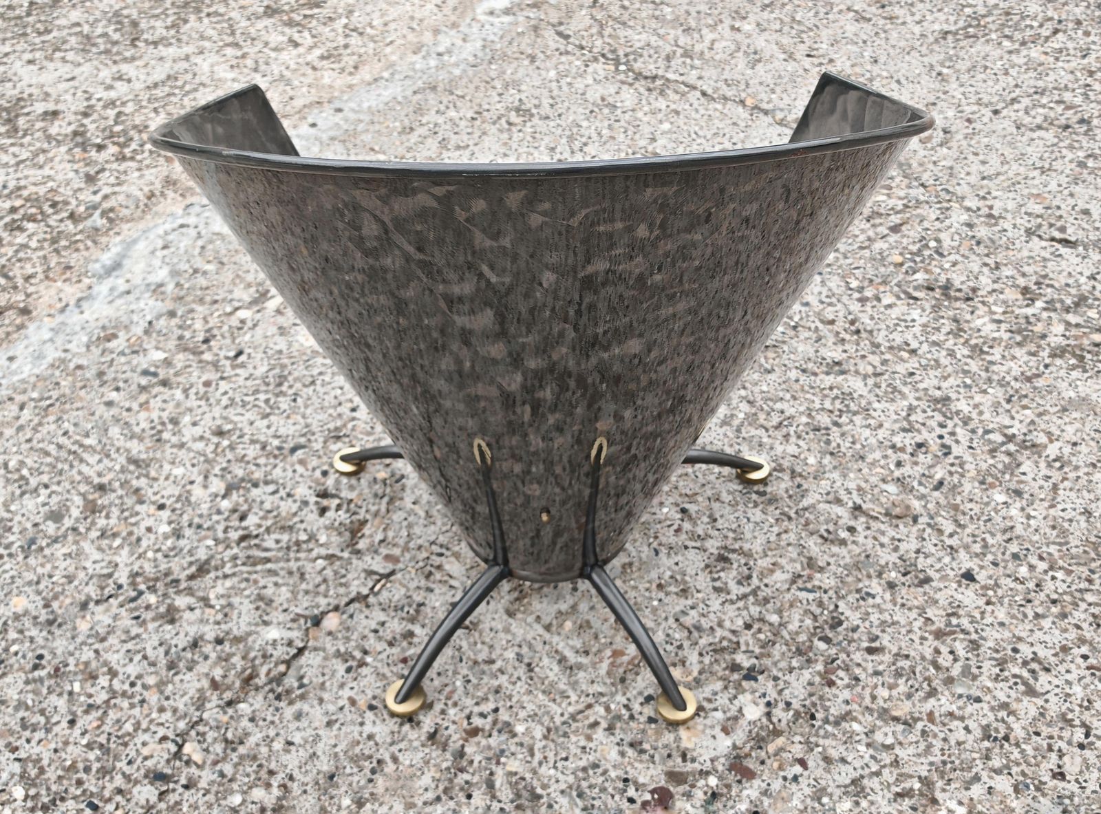 Postmodern Sculptural Armchairs In Shape Of Cones In Steel By Steel Line, 1980s photo Furniture
