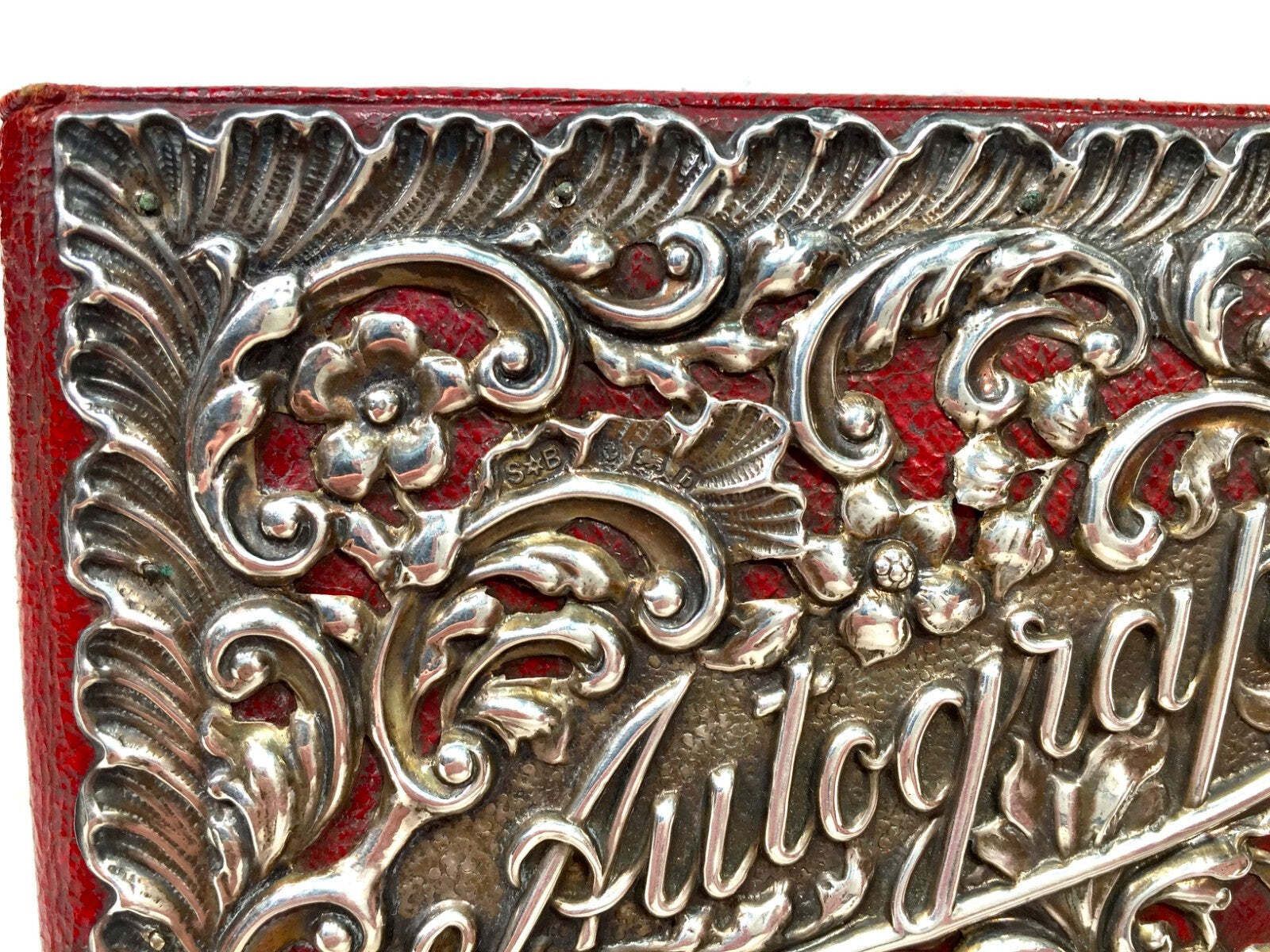 Antique Rock Brothers & Payne London Sterling Silver Autograph Notebook C.1901 photo Home Decor