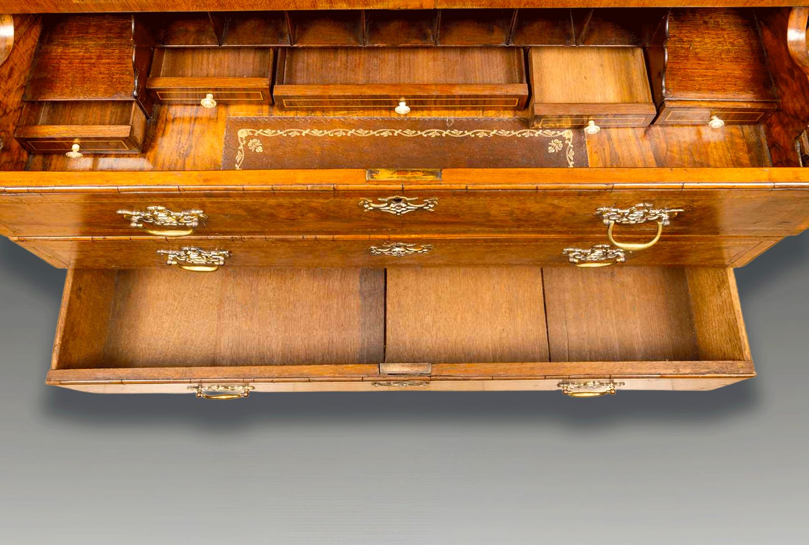 A George I Burr And Figured Walnut Secretaire Chest On Chest Circa 1720 photo for sale