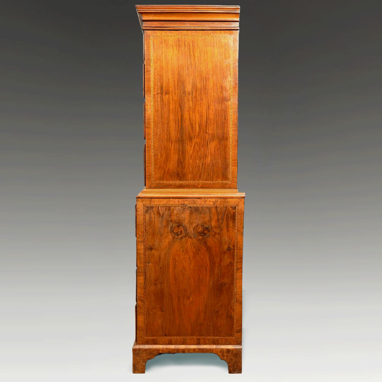 A George I Burr And Figured Walnut Secretaire Chest On Chest Circa 1720 photo Furniture