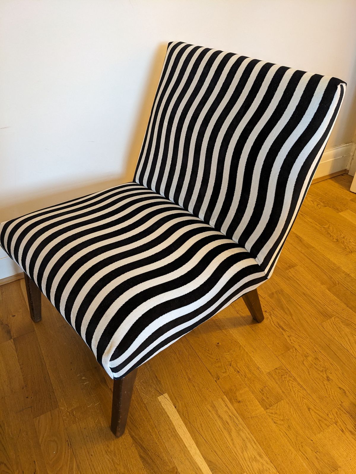 Mid Century Lounge Chair, Upholstered In Christian Lacroix Monochrome Fabric photo Furniture