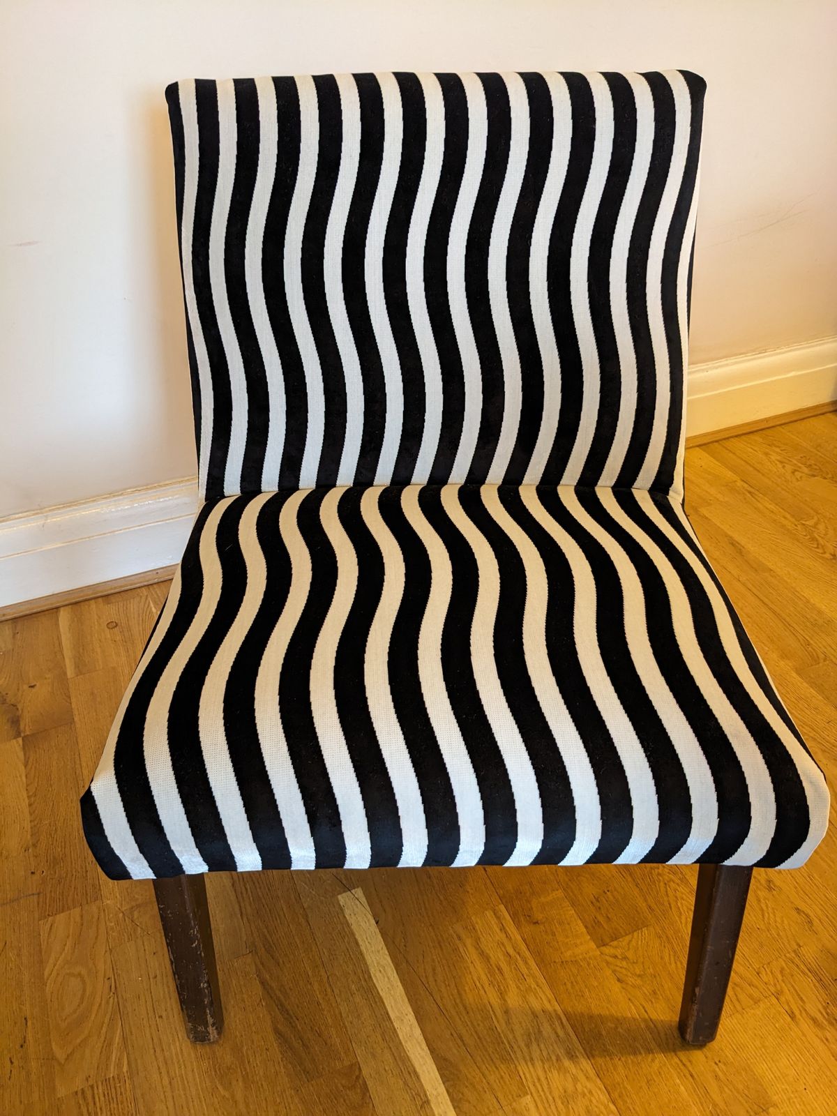 Mid Century Lounge Chair, Upholstered In Christian Lacroix Monochrome Fabric photo buy