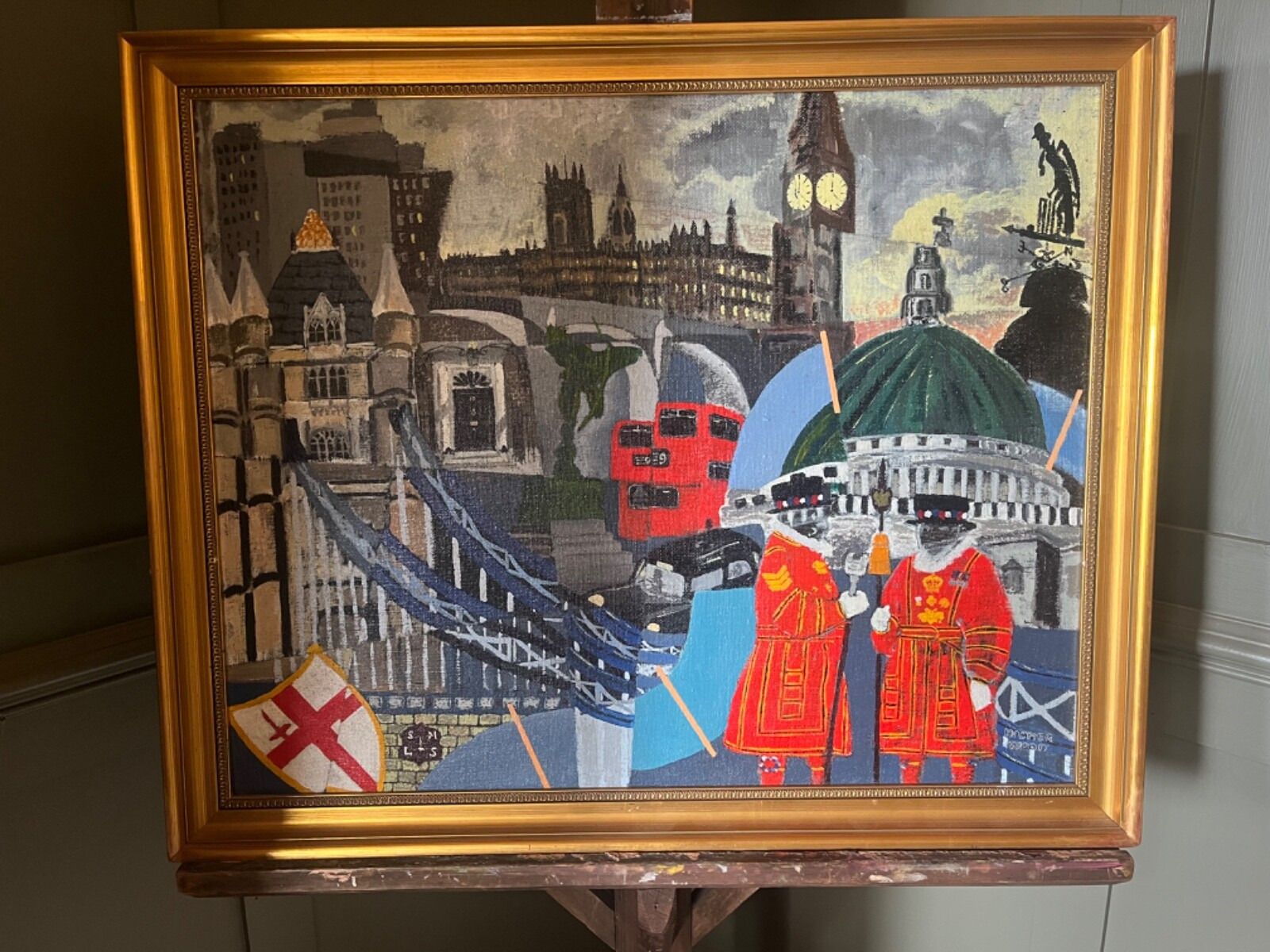 Large Oil Painting ‘The Spirit Of London’ Original & Vibrant Work photo vinterior