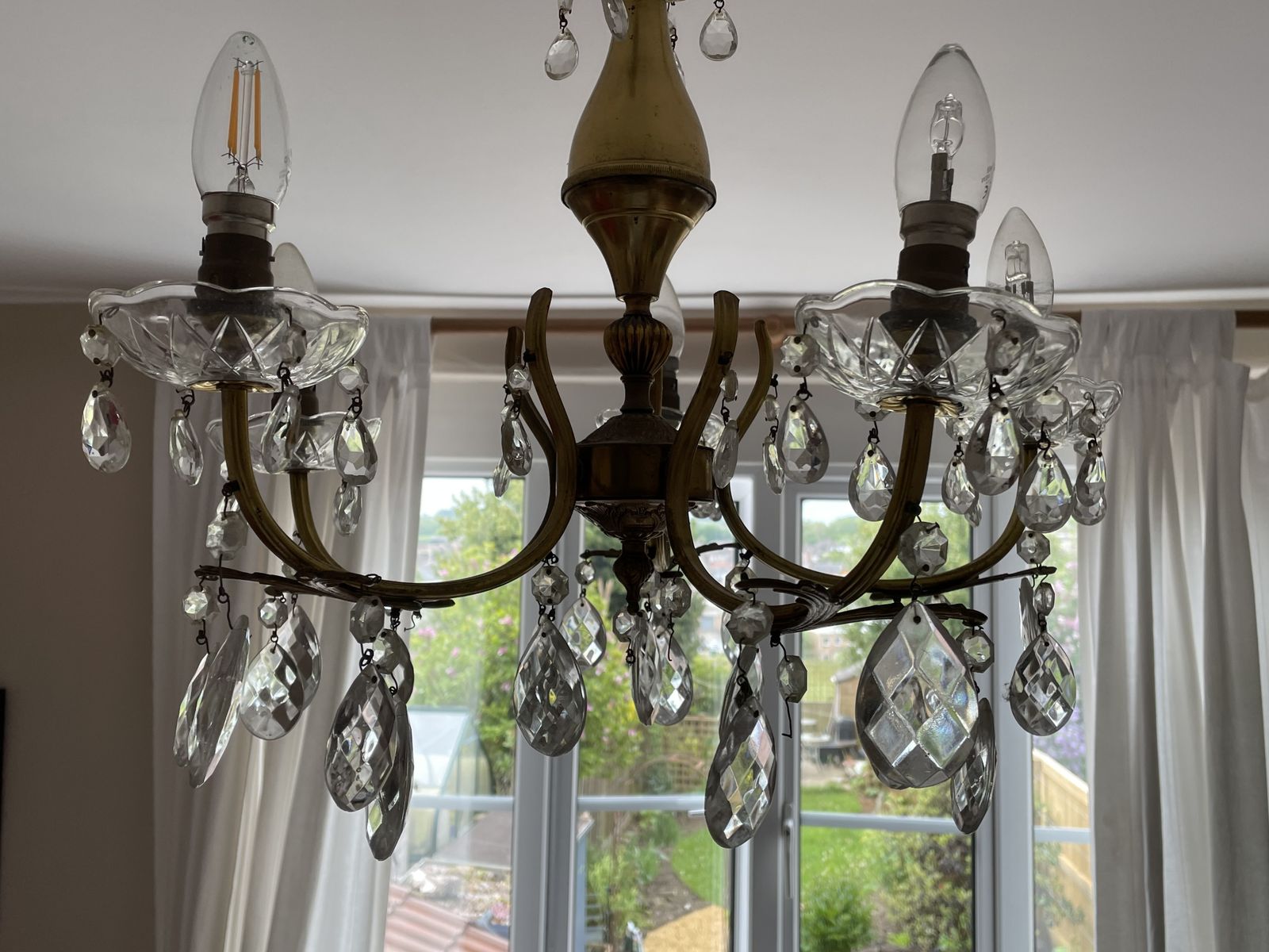 19th Century French Crystal Chandelier photo vintage