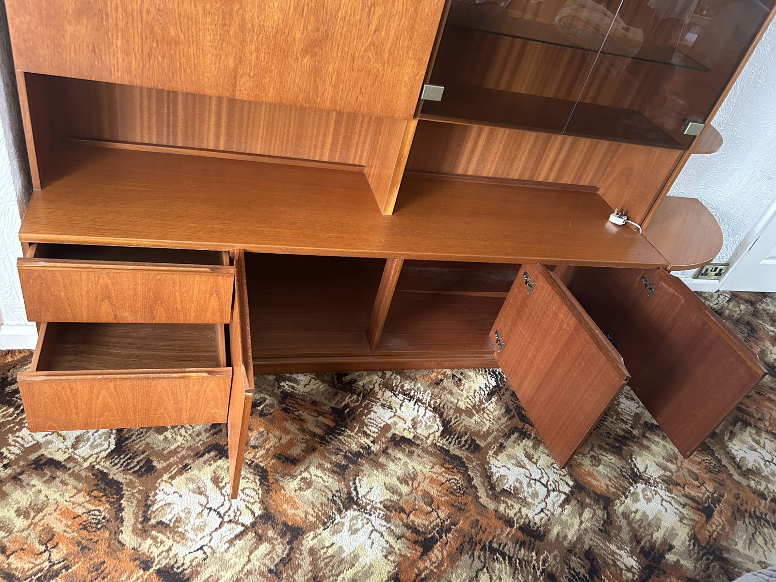 Morris Of Glasgow Cabinet With Drawers, Cupboards And Shelves With Lights photo furniture