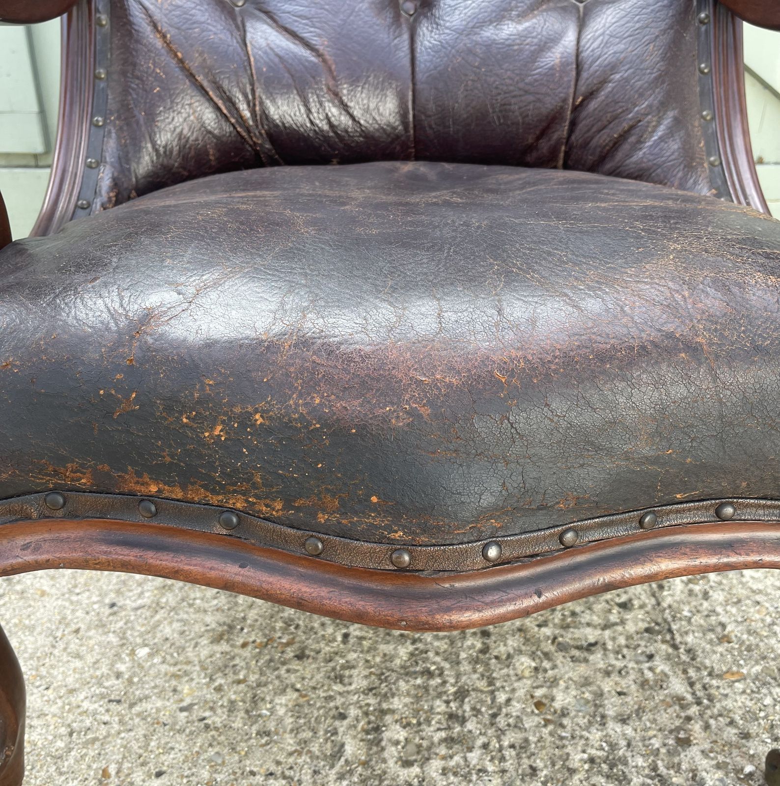 19th Century Burgundy Leather Club Chair photo 1350.0