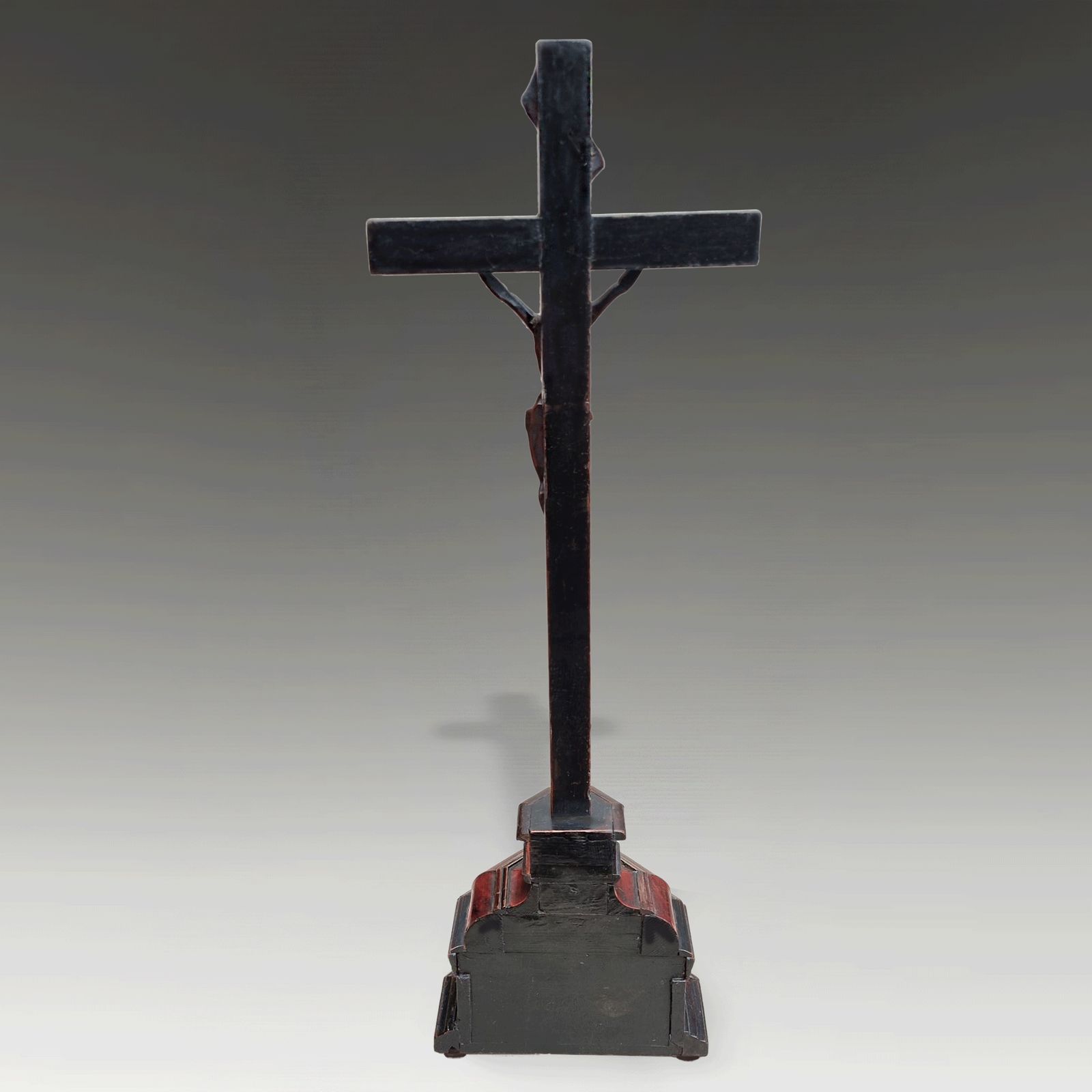 18thc Flemish Red Tortoiseshell & Fruitwood Corpus Christi Crucifix   52cm Tall photo 1175.0