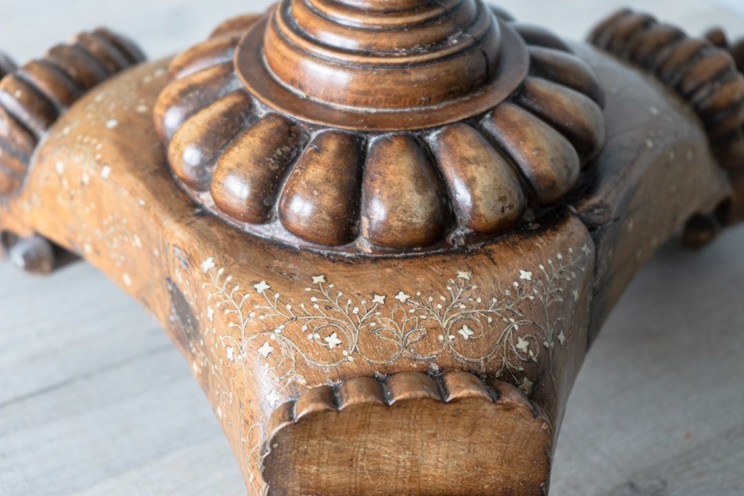 photo for sale Anglo Indian Antique Wood Plant Stand Or Jardinière