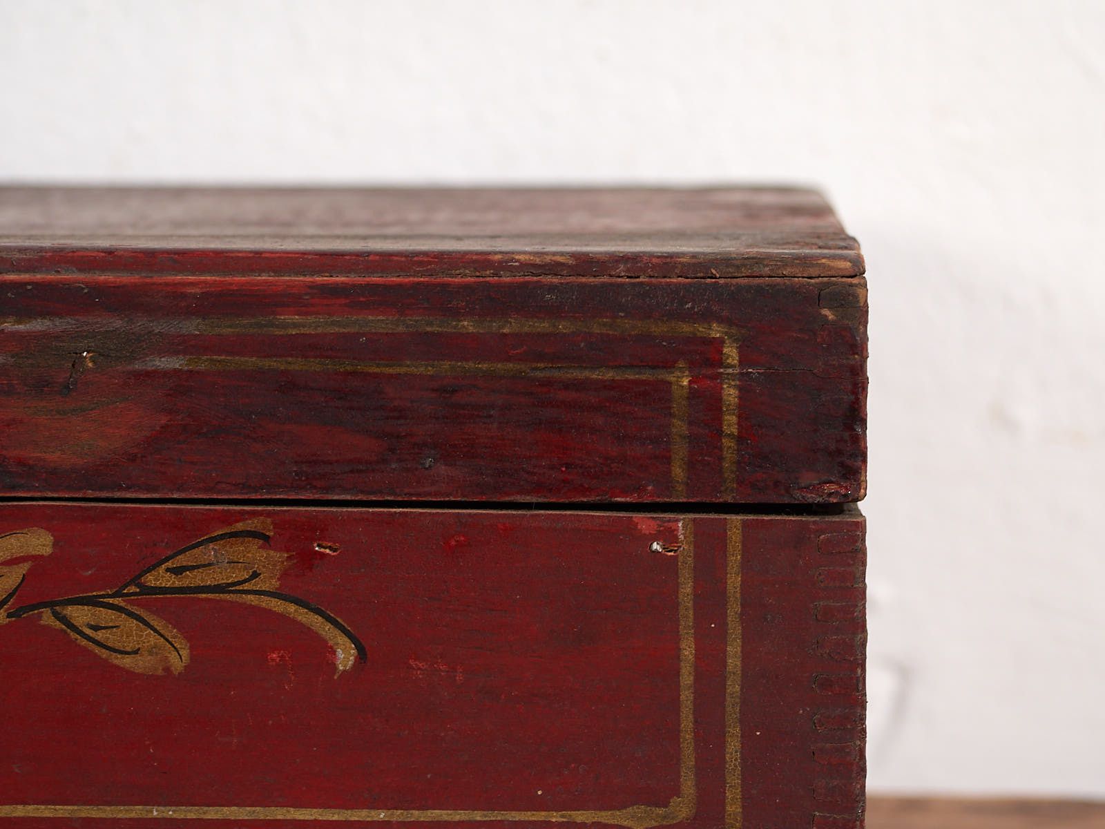 Antique Hand Painted Box With Floral Details (C.1900) #24 photo 358.0